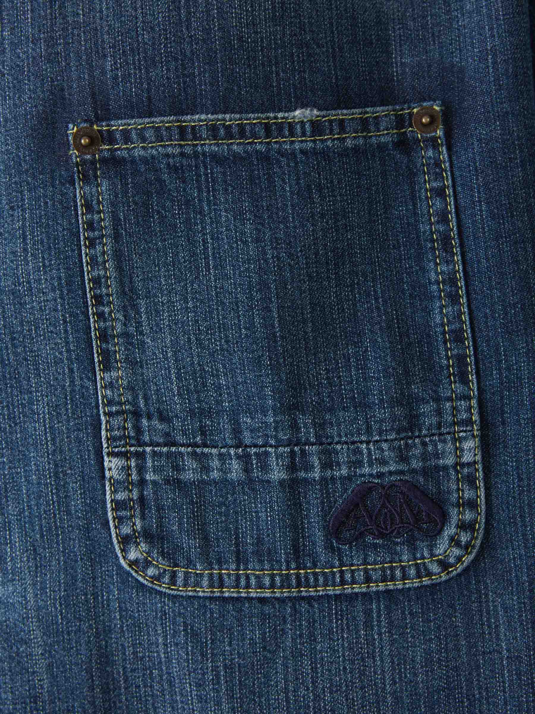 Outlet online McQueen Hombre Camisa Oversized Denim color Azul Denim sku 532-000538 01 - Foto 4