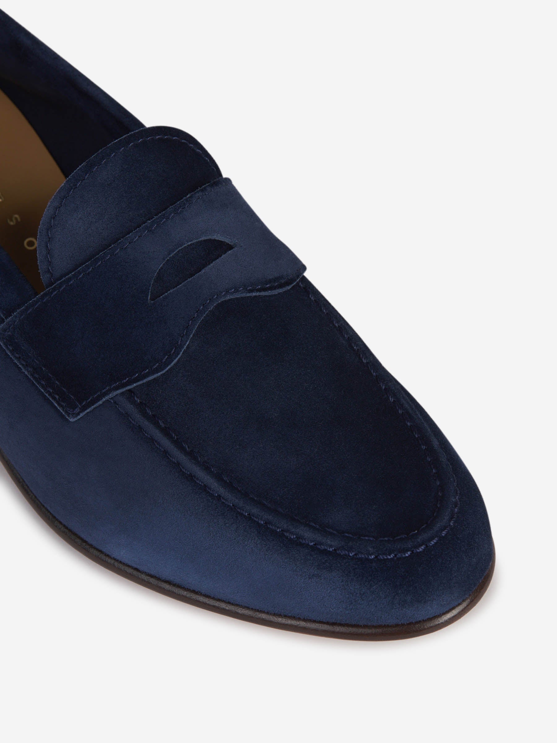 Outlet online Henderson Baracco Hombre Mocasines Piel Ante color Azul Marino sku 611-004393 02 - Foto 5