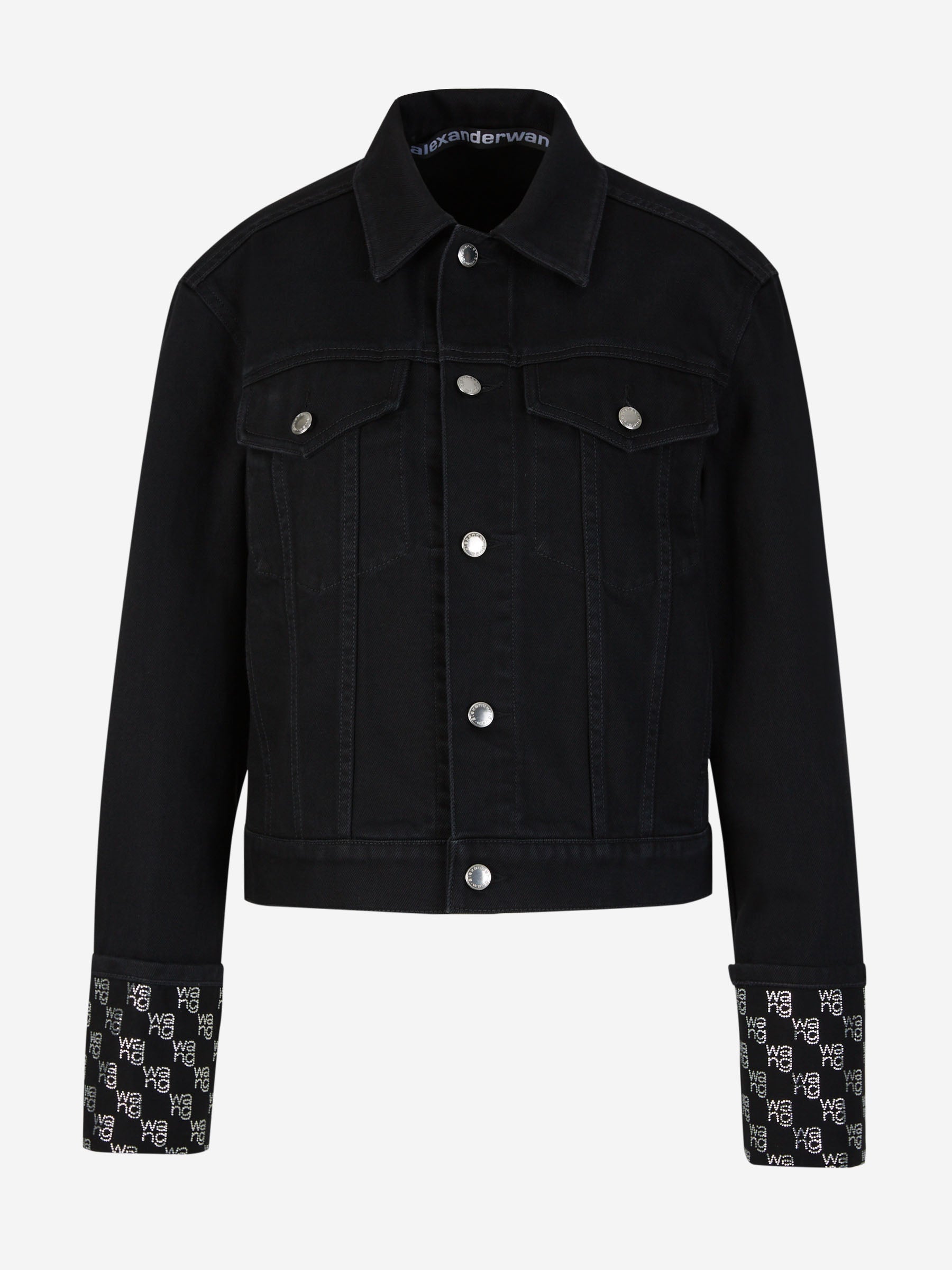 Outlet online Alexander Wang Mujer Cazadora Denim Cristales color Negro sku 772-001291 01 - Foto 1