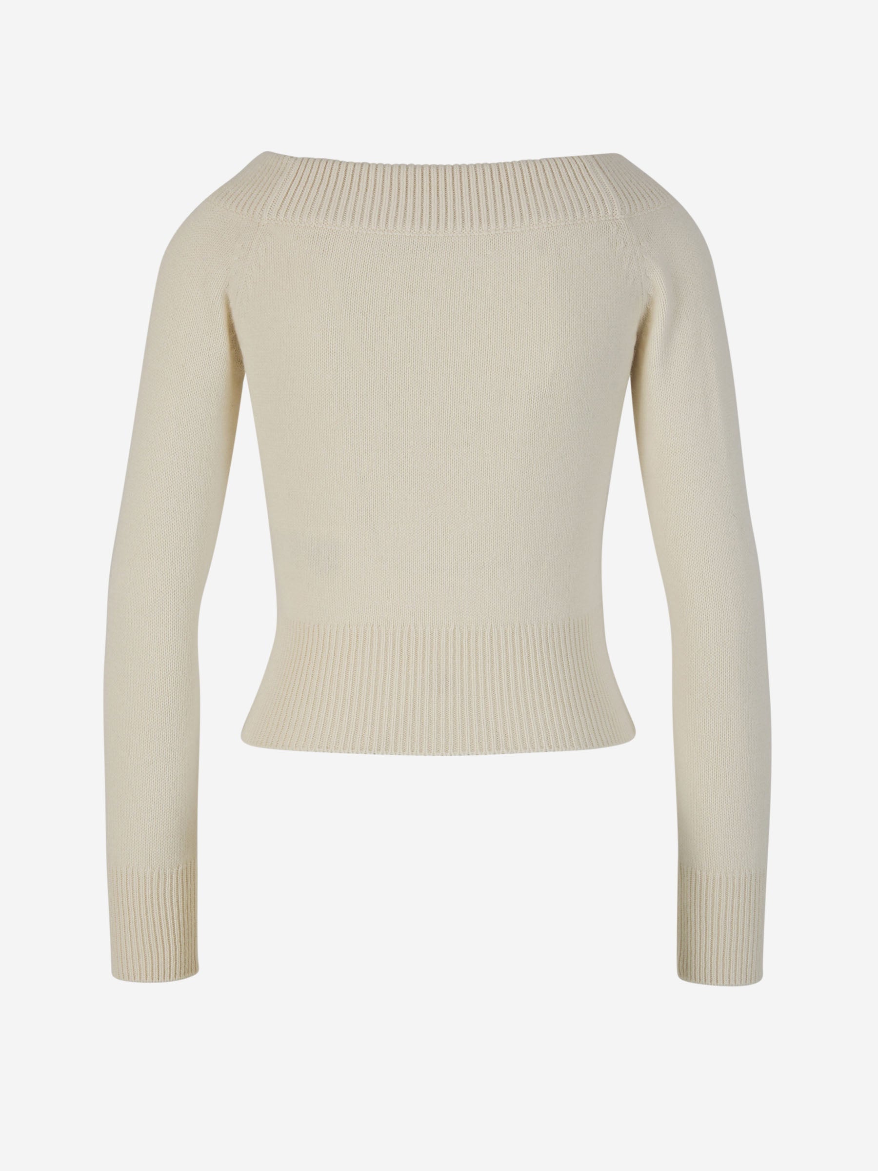 Outlet online McQueen Mujer Jersey Lana y Casmere color Marfil sku 703-002137 01 - Foto 2