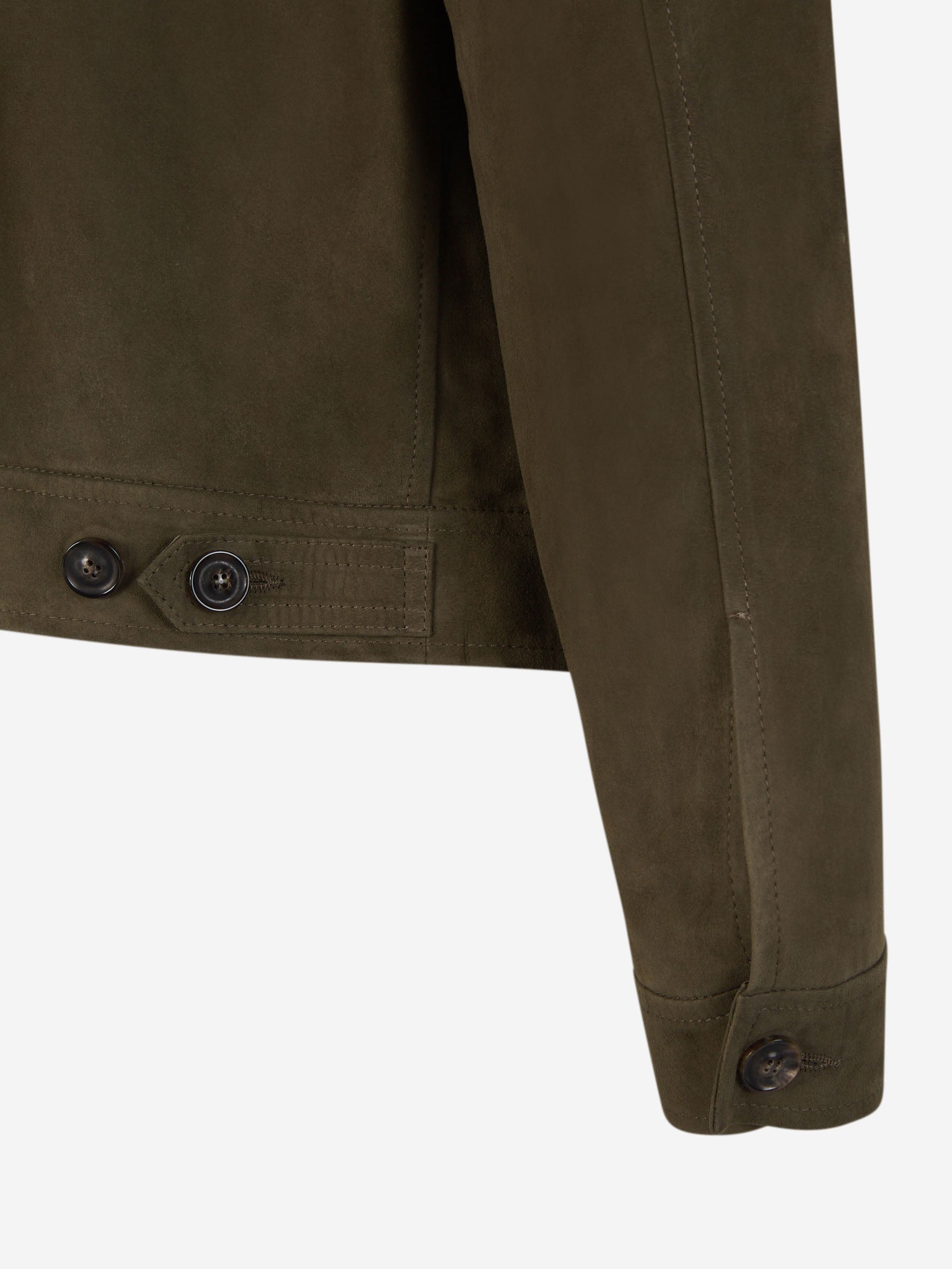 Outlet online Lardini Hombre Cazadora Piel Bolsillos color Verde Militar sku 511-000612 01 - Foto 4