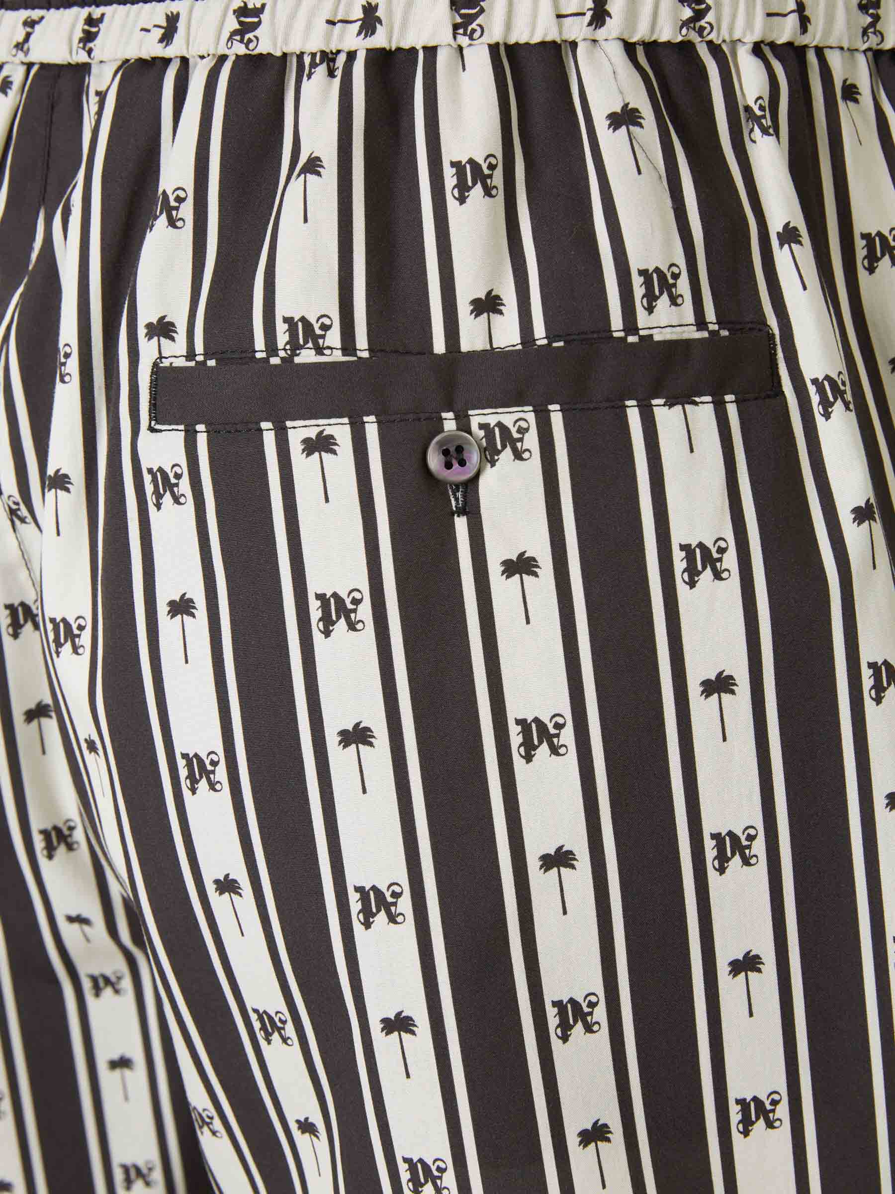 Outlet online Palm Angels Hombre Bermudas Motivo Rayas Logo color Negro sku 523-000937 01 - Foto 4