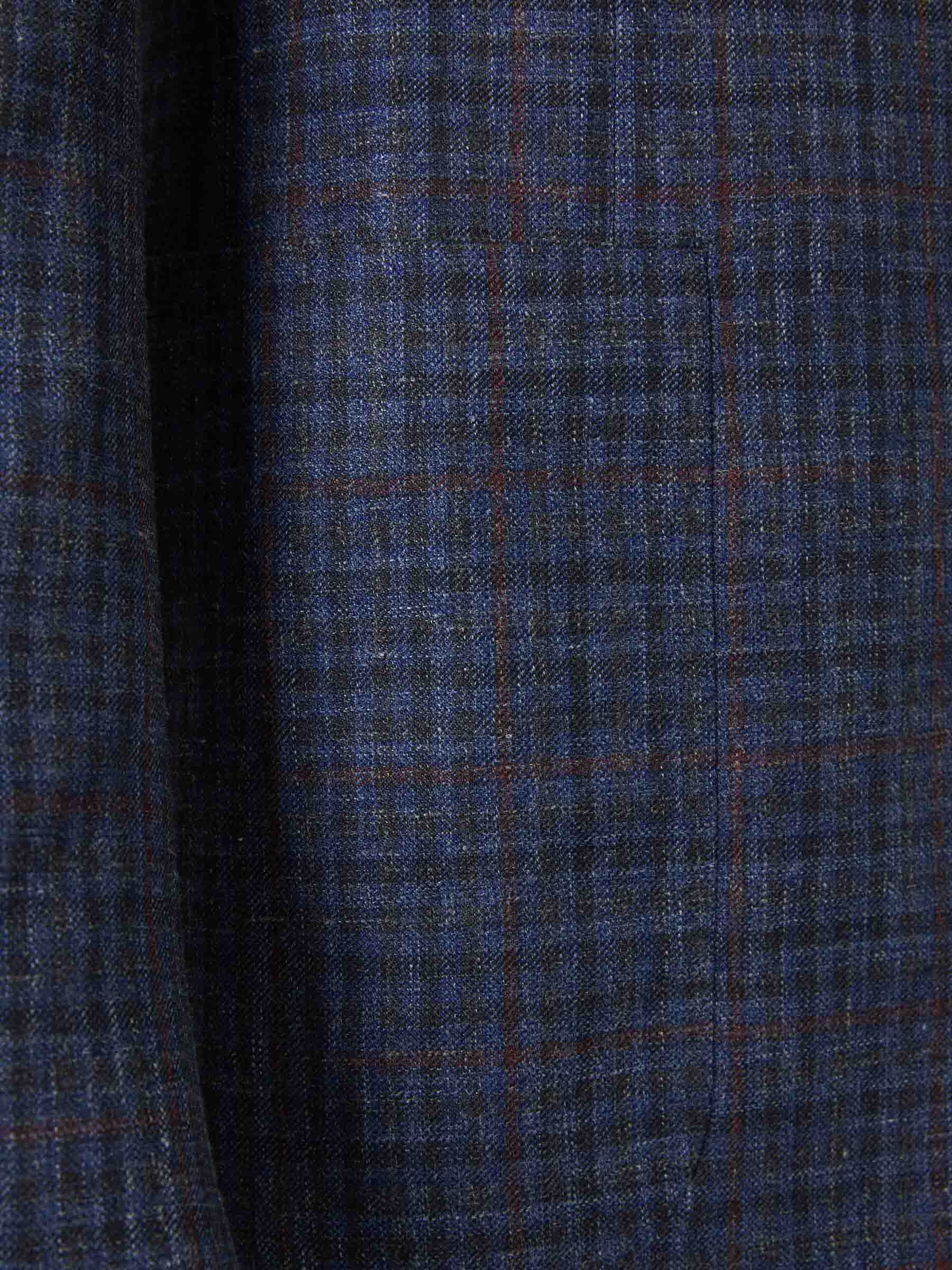 Outlet online Canali Hombre Americana Motivo Cuadros color Azul Noche sku 302-003464 01 - Foto 4