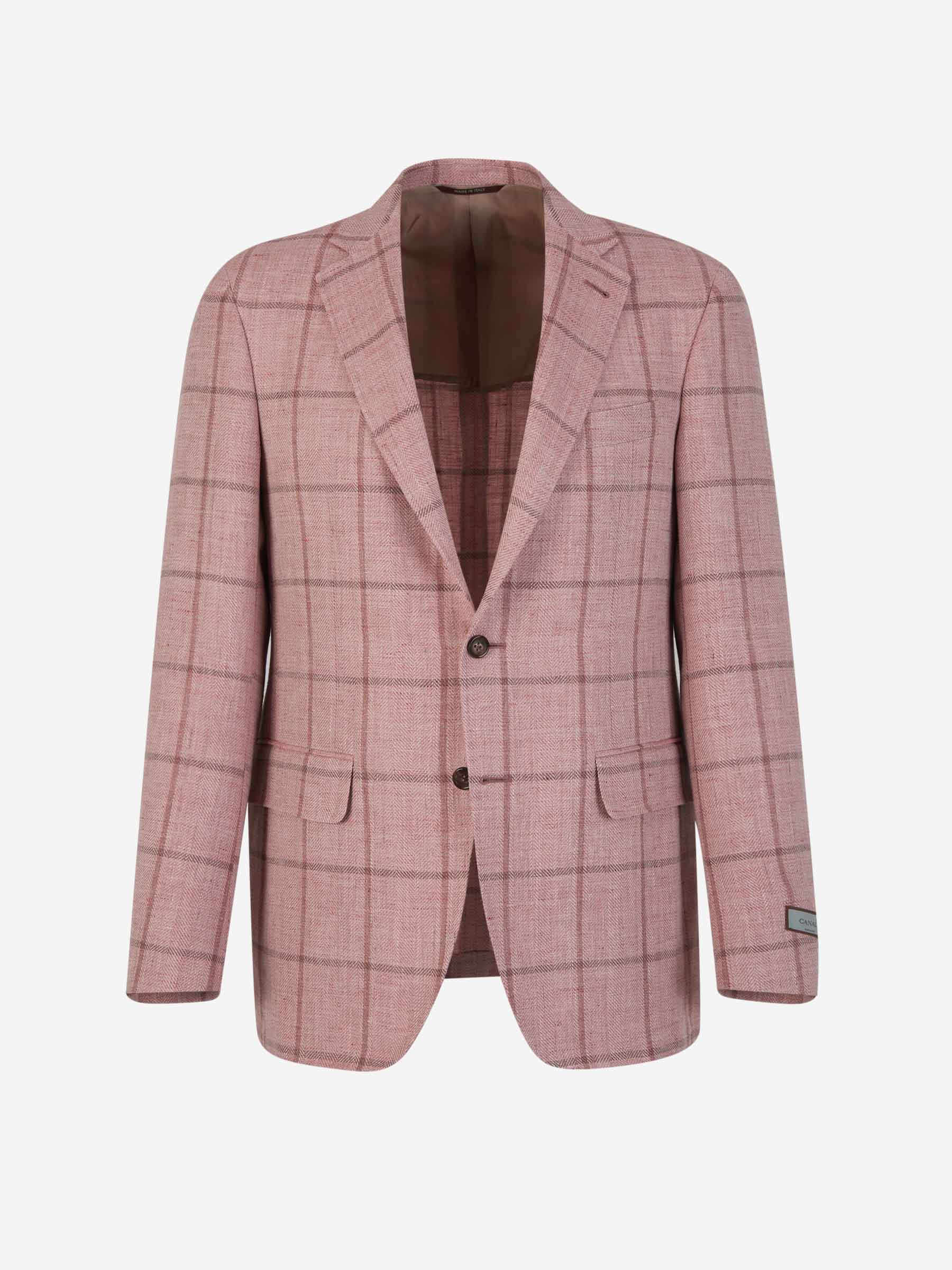 Outlet online Canali Hombre Americana Motivo Cuadros color Rosa Palo sku 302-003456 01 - Foto 1