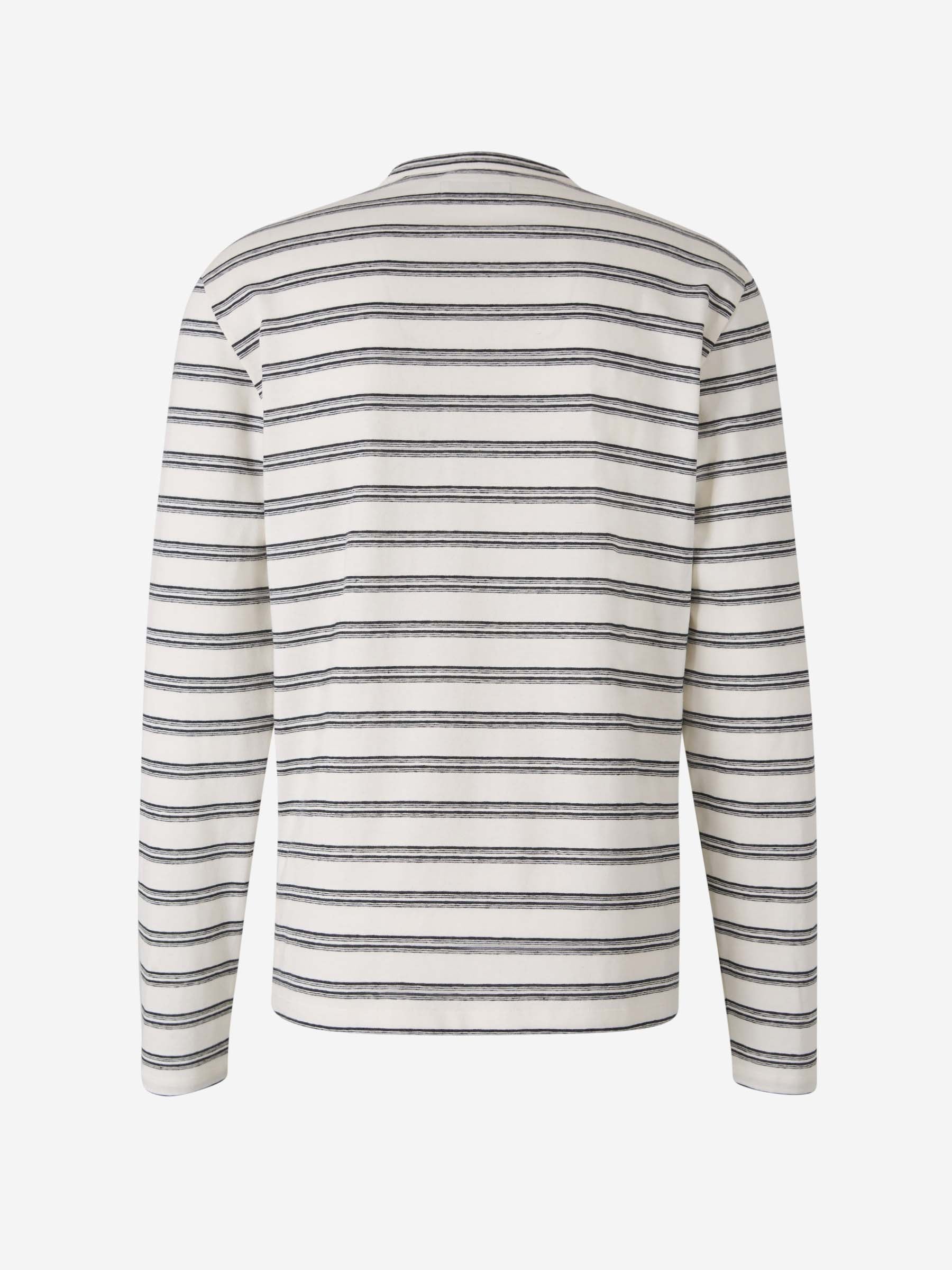 Outlet online Officine Générale Hombre Camiseta Motivo Rayas color Blanco sku 553-003934 01 - Foto 3