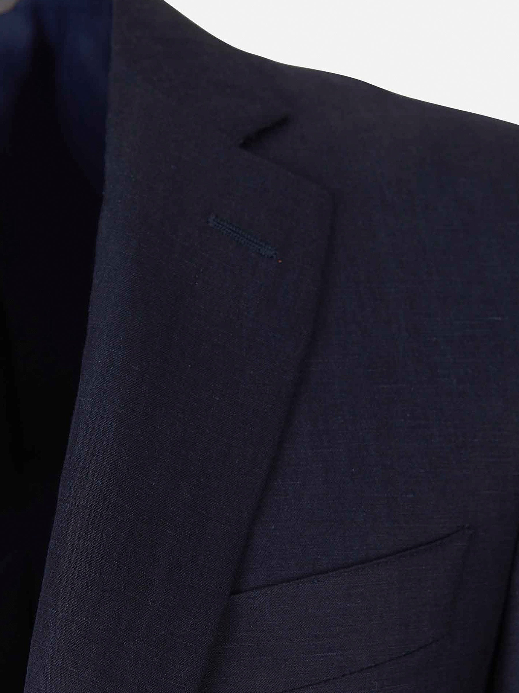 Outlet online Canali Hombre Americana Lino Y Seda color Azul Noche sku 301-000236 02 - Foto 3
