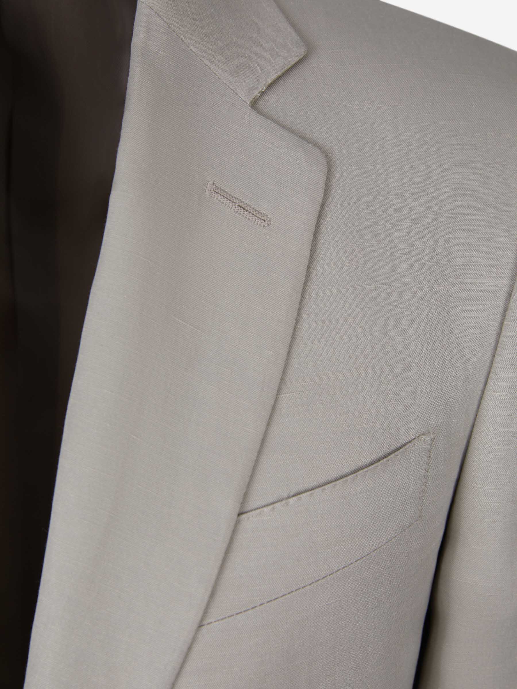 Outlet online Canali Hombre Americana Lino Y Seda color Marfil sku 301-000236 04 - Foto 3