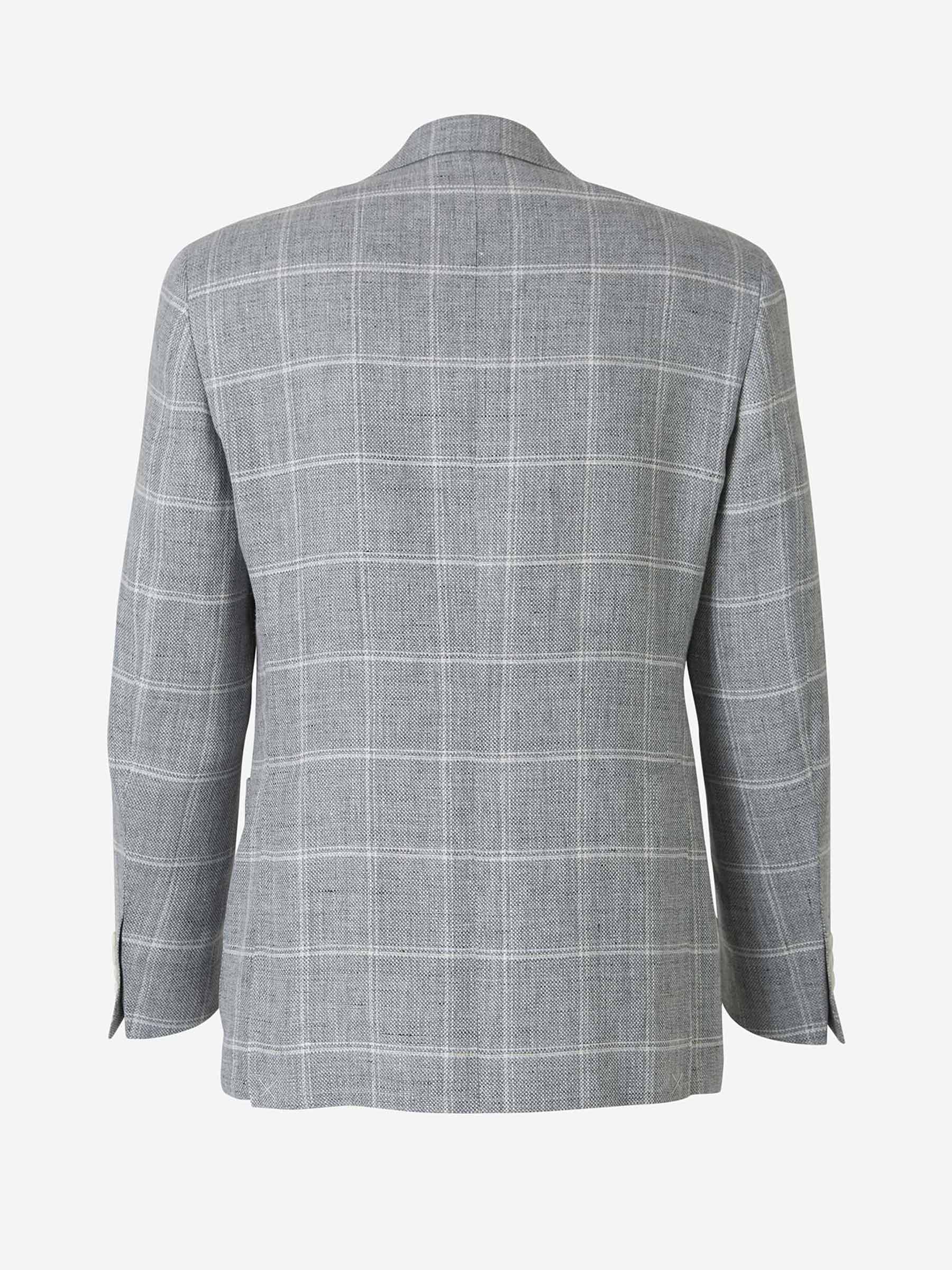 Outlet online Canali Hombre Americana Recta Cuadros color Gris Piedra sku 302-002921 01 - Foto 2
