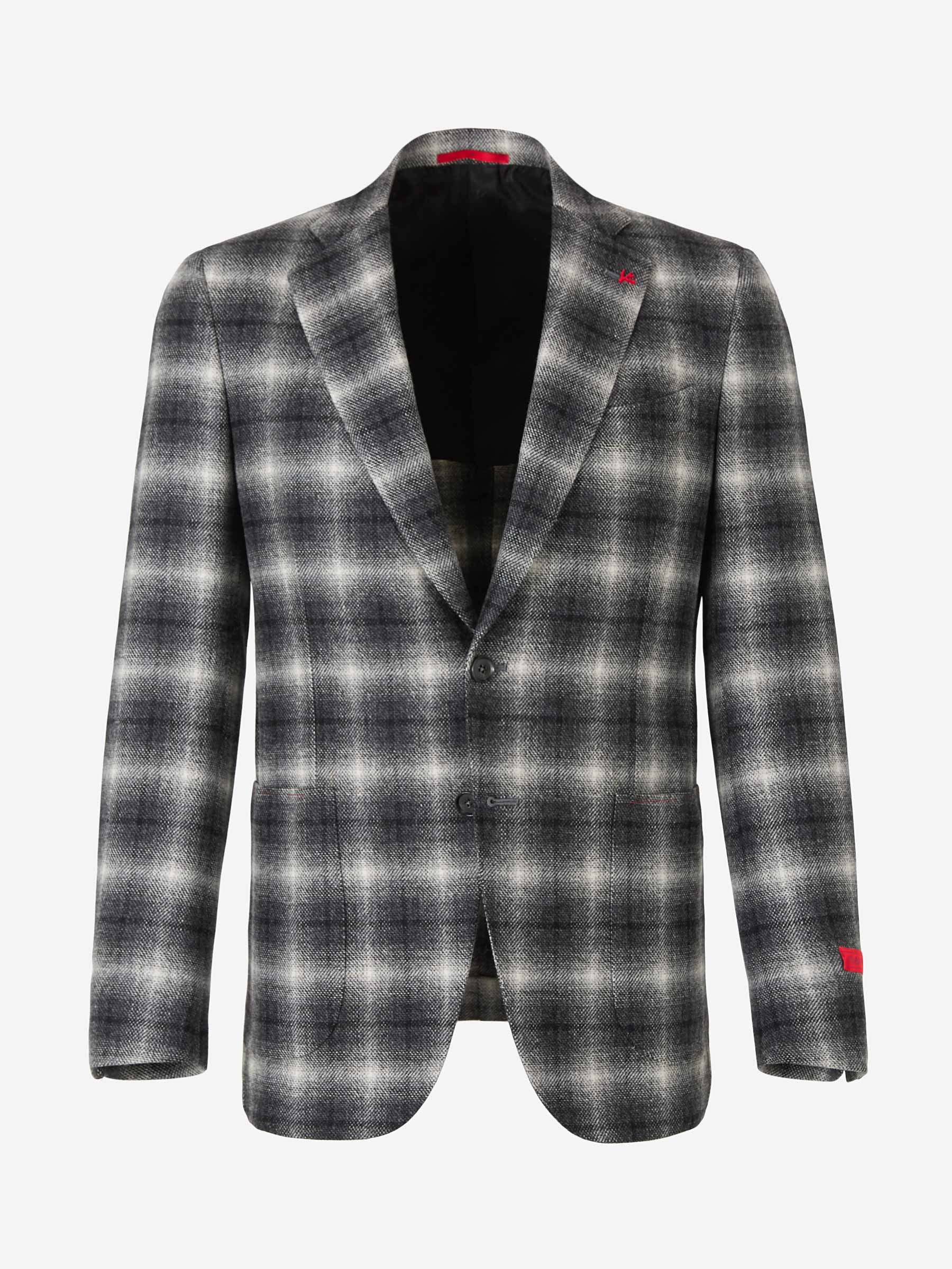 Outlet online Isaia Hombre Americana de cuadros color Gris Oscuro sku 302-002964 01 - Foto 1