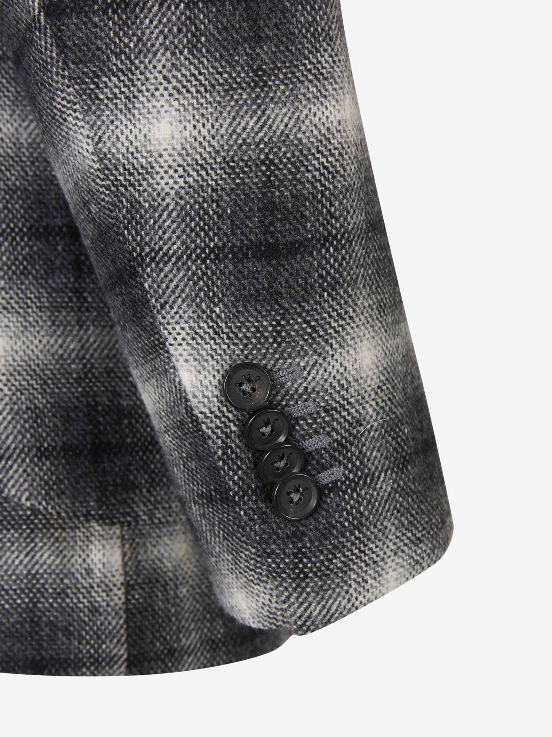 Isaia Americana de cuadros color Gris Antracita sku 302-002964 01 - Foto 5