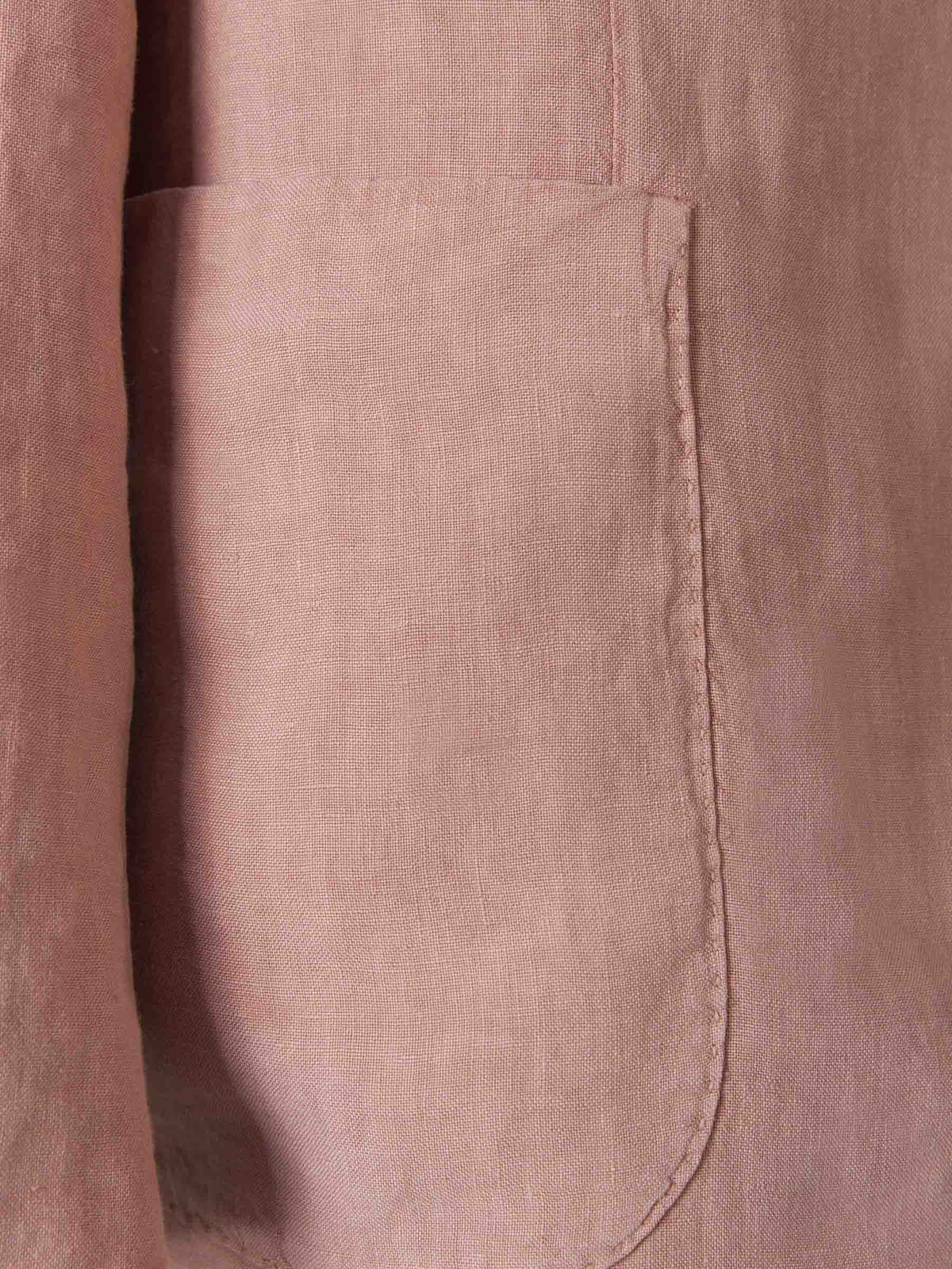 Outlet online Boglioli Hombre Americana Clásica Lino color Rosa Palo sku 302-003152 01 - Foto 4
