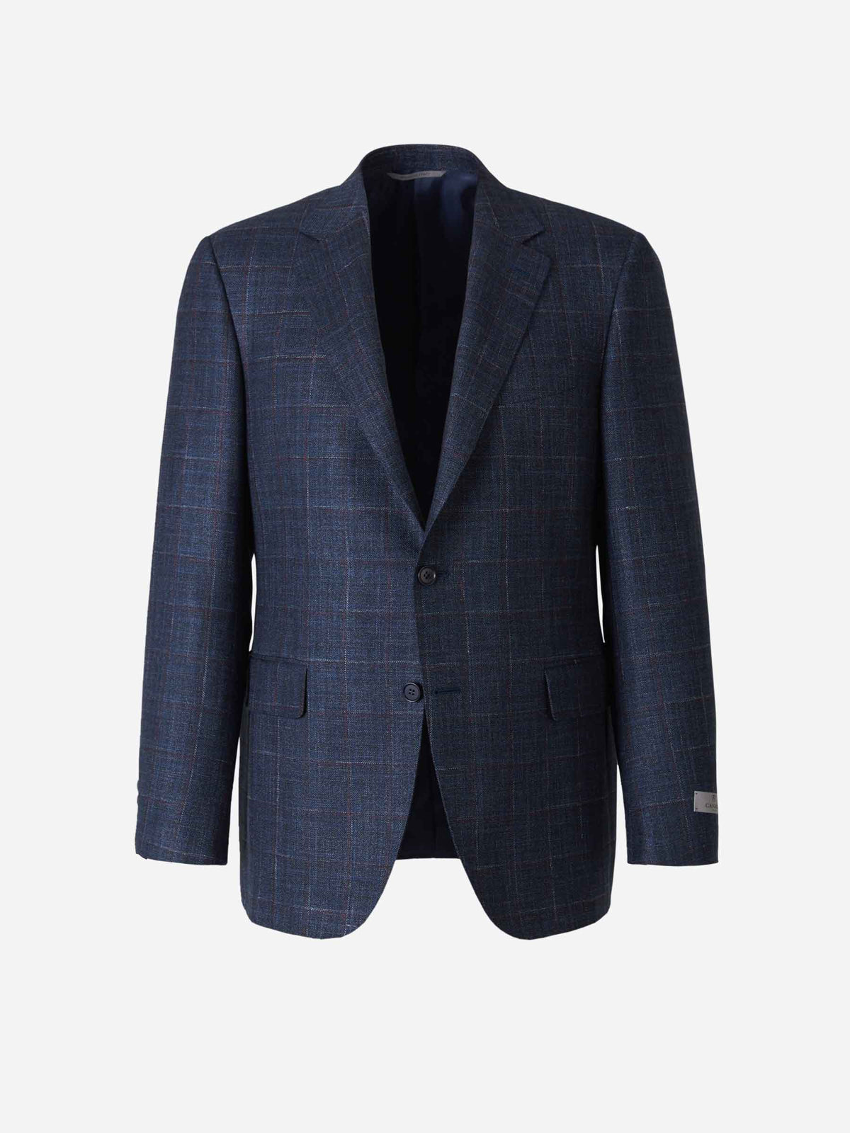 Outlet online Canali Hombre Americana Motivo Cuadros color Azul Noche sku 302-003161 02 - Foto 6