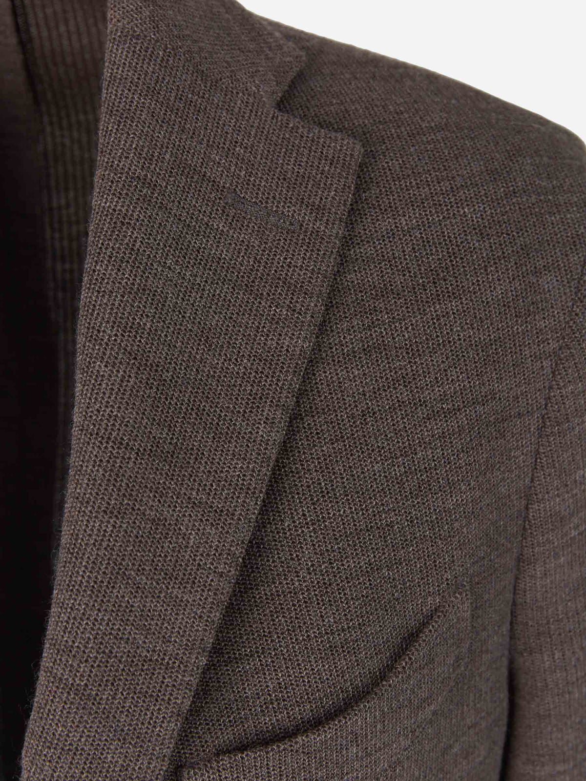 Outlet online Boglioli Hombre Americana Lana Y Algodón color Marrón Oscuro sku 302-003225 01 - Foto 3