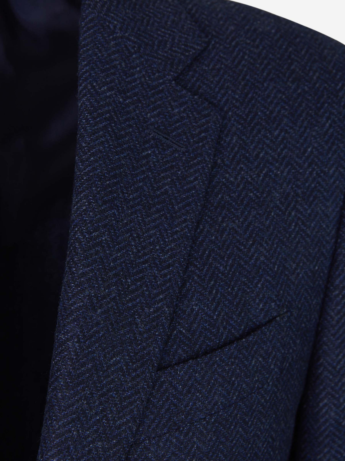 Outlet online Canali Hombre Americana Espiga Lana color Azul Noche sku 302-003245 01 - Foto 3