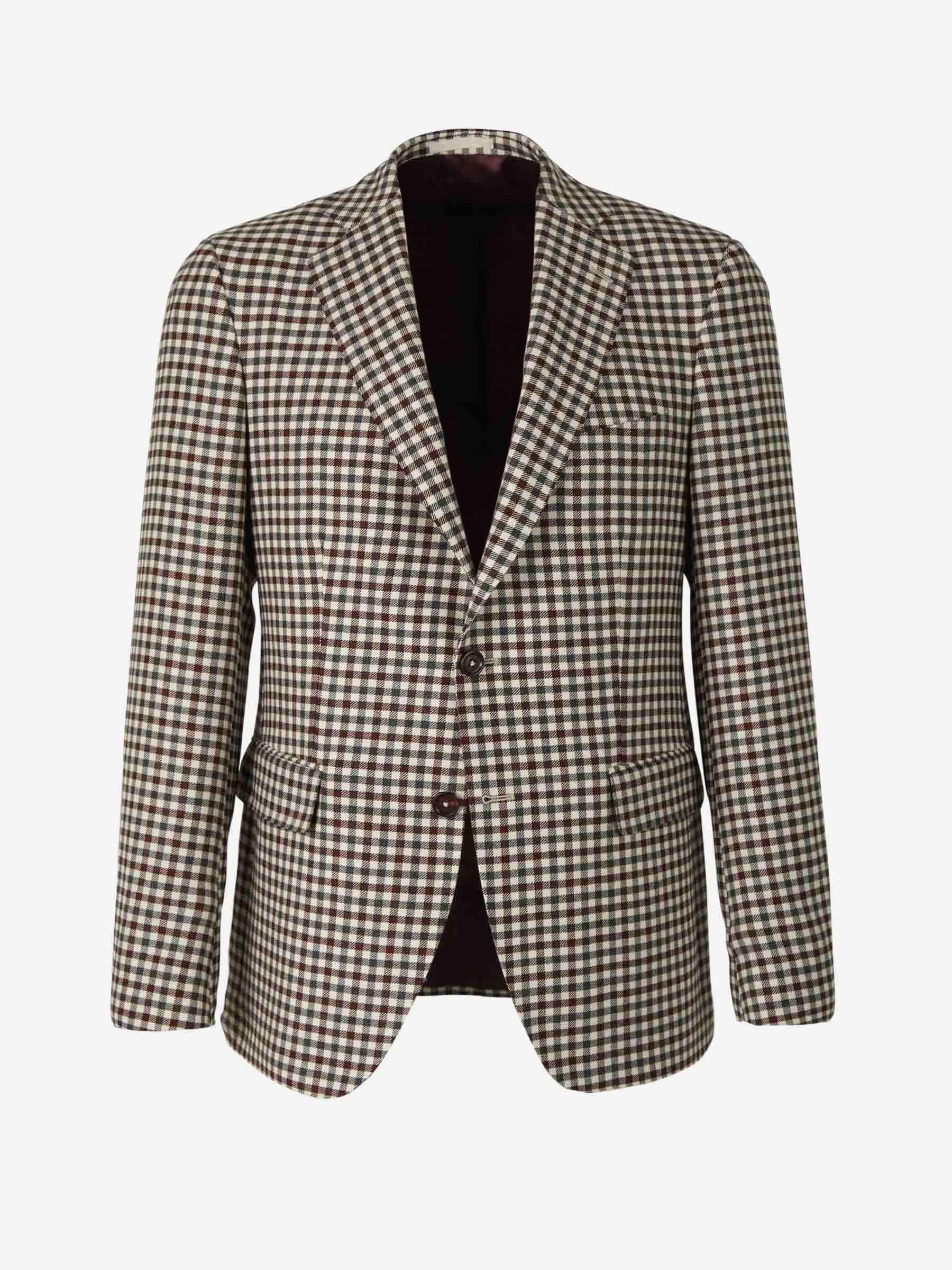 Outlet online Scabal Hombre Americana Motivo Cuadros Lana color Marrón sku 302-003253 01 - Foto 1