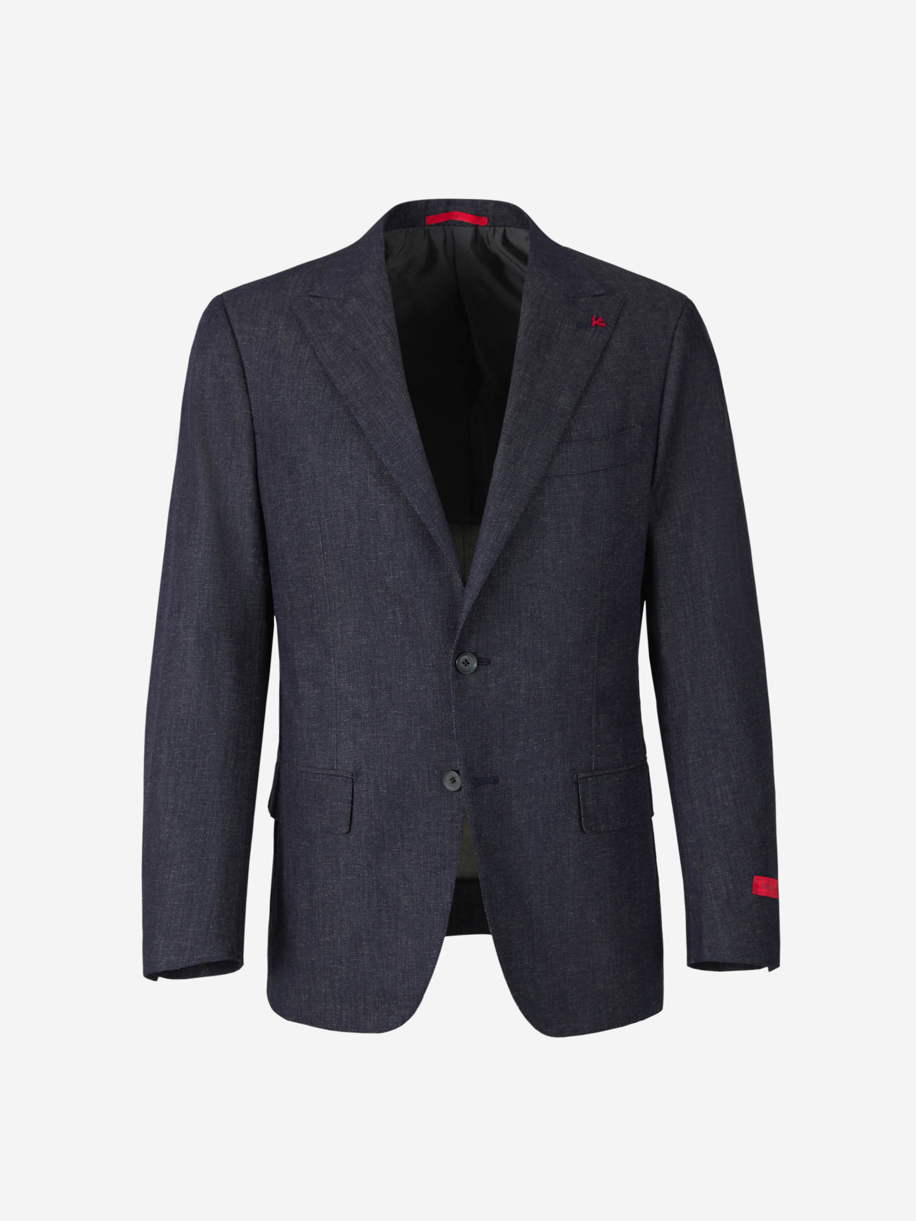 Outlet online Isaia Hombre Americana Mezcla Sarga color Azul Noche sku 302-003275 01 - Foto 1