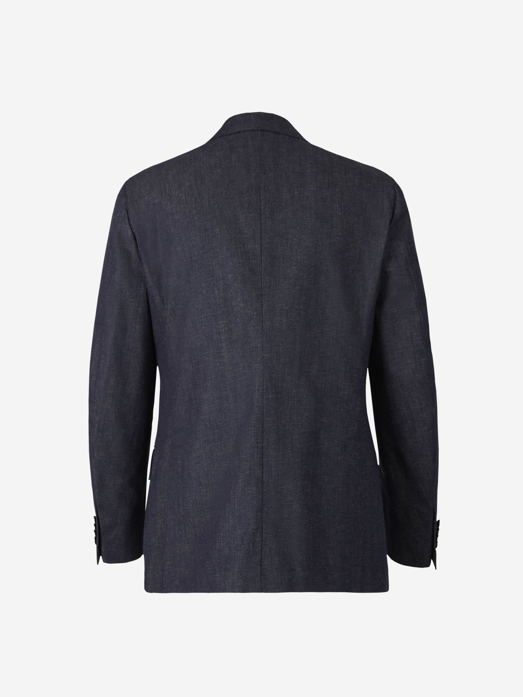 Outlet online Isaia Hombre Americana Mezcla Sarga color Azul Noche sku 302-003275 01 - Foto 2