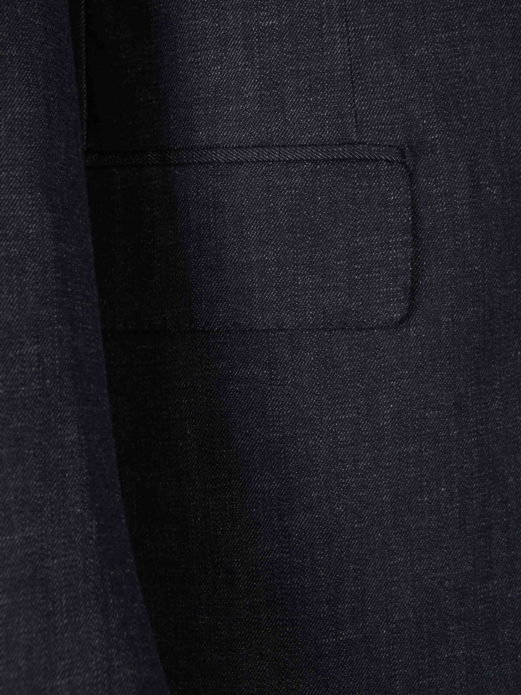 Outlet online Isaia Hombre Americana Mezcla Sarga color Azul Noche sku 302-003275 01 - Foto 4