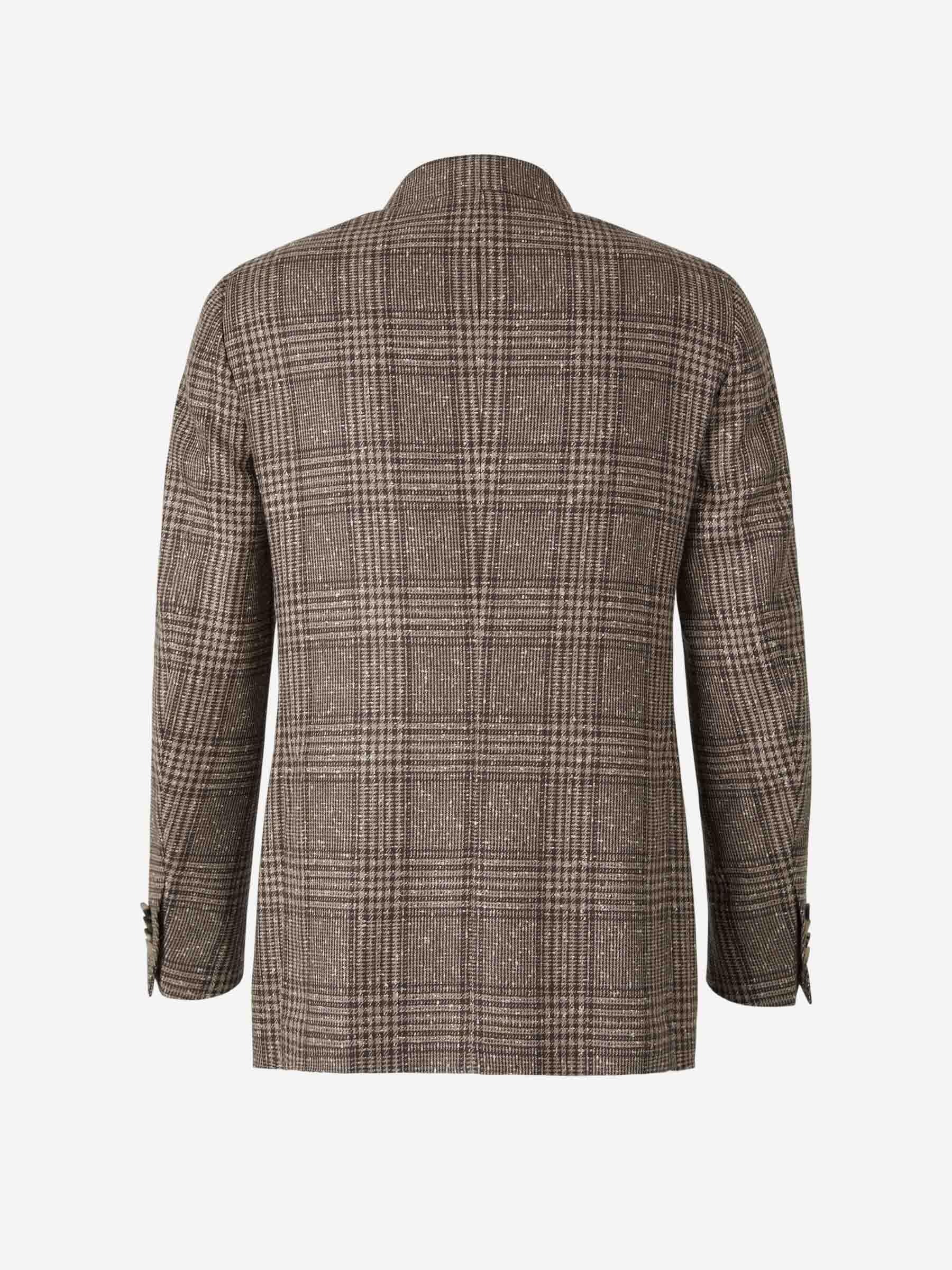 Isaia Americana Motivo Cuadros color Marrón Oscuro sku 302-003276 01 - Foto 2