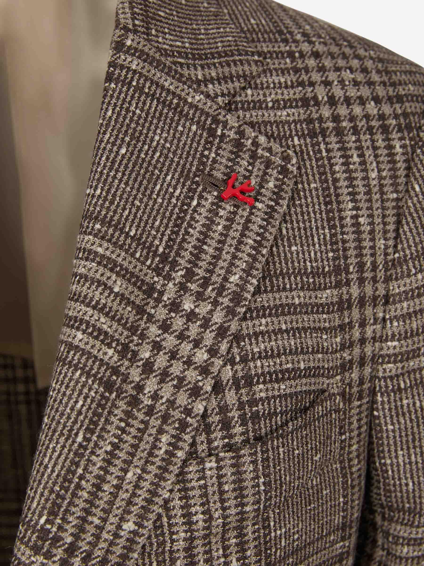 Isaia Americana Motivo Cuadros color Marrón Oscuro sku 302-003276 01 - Foto 3