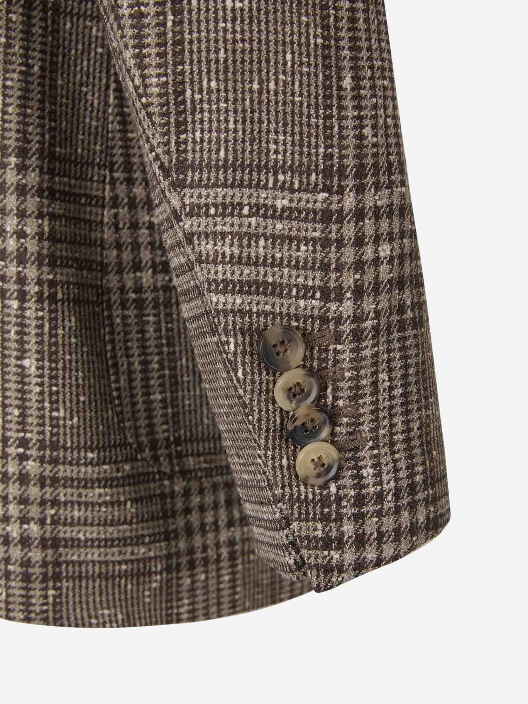 Isaia Americana Motivo Cuadros color Marrón Oscuro sku 302-003276 01 - Foto 4