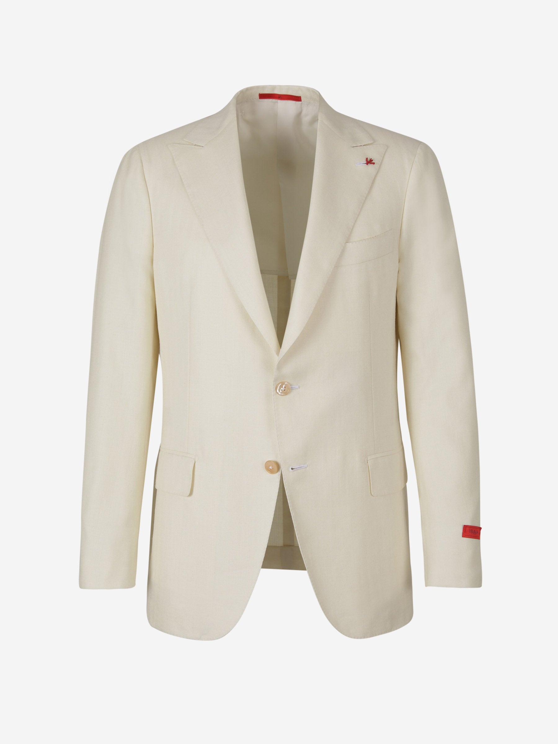 Outlet online Isaia Hombre Americana Mezcla Sarga color Marfil sku 302-003279 01 - Foto 1