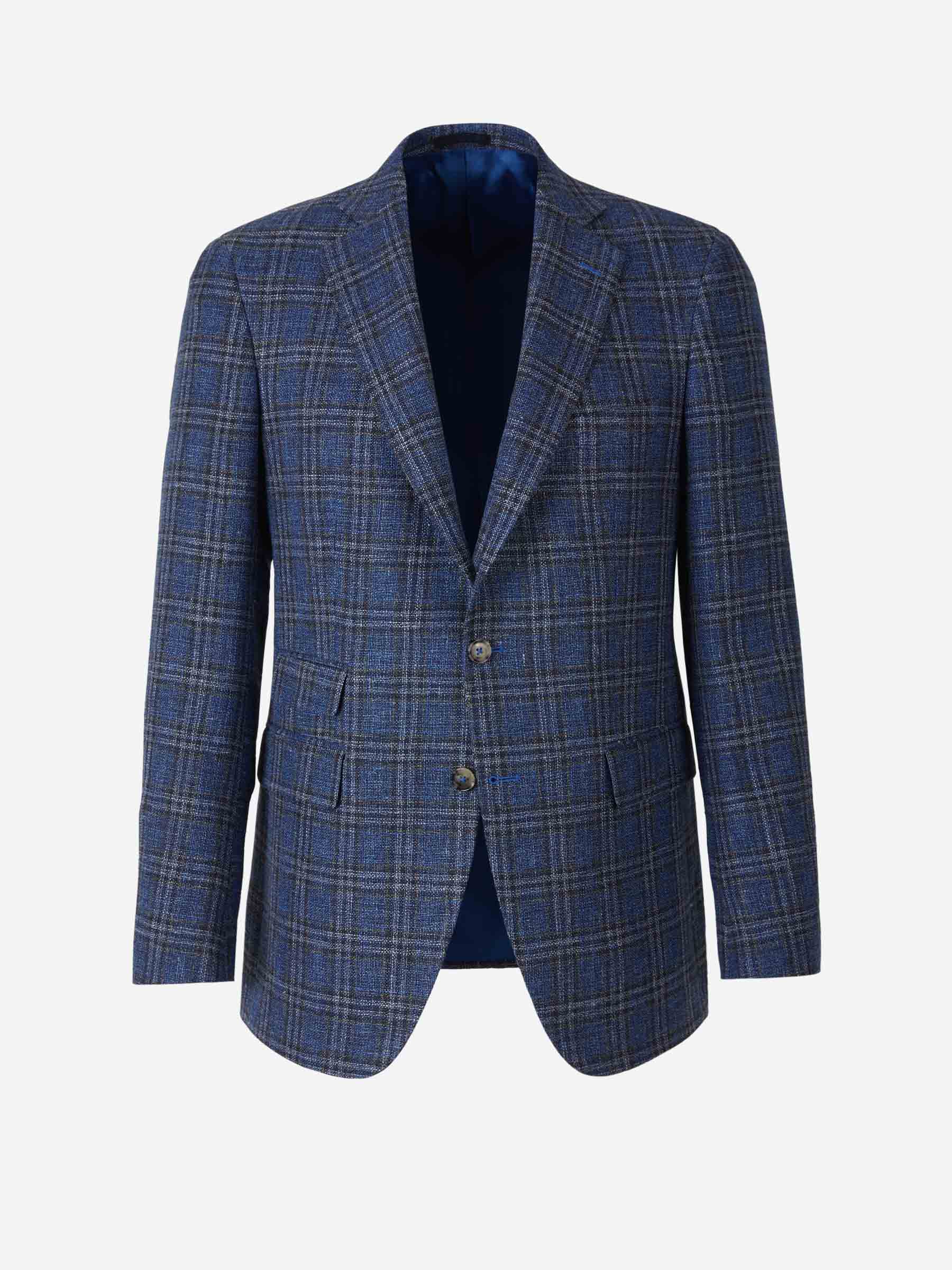 Outlet online Scabal Hombre Americana Motivo Cuadros color Azul Cobalto sku 302-003308 01 - Foto 1