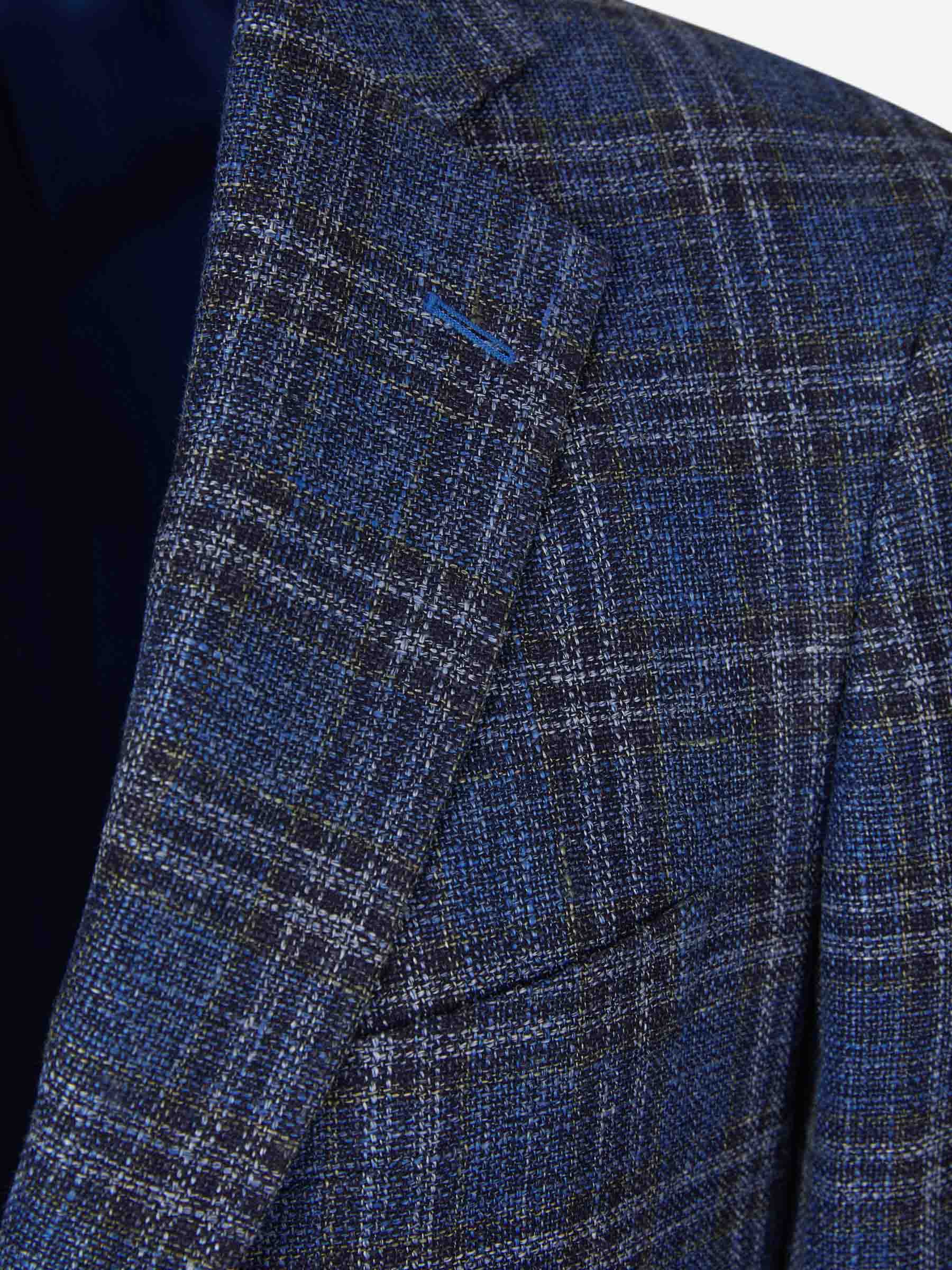 Outlet online Scabal Hombre Americana Motivo Cuadros color Azul Cobalto sku 302-003308 01 - Foto 3