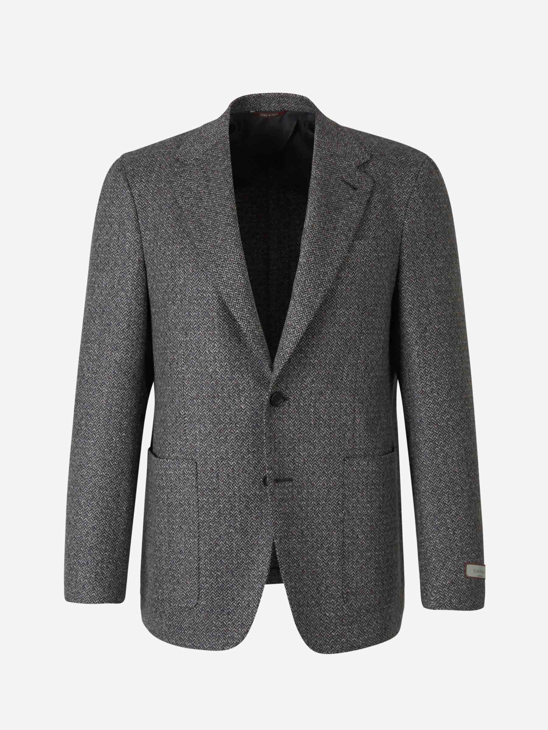Outlet online Canali Hombre Americana Lana Y Cashmere color Gris Claro sku 302-003362 02 - Foto 1