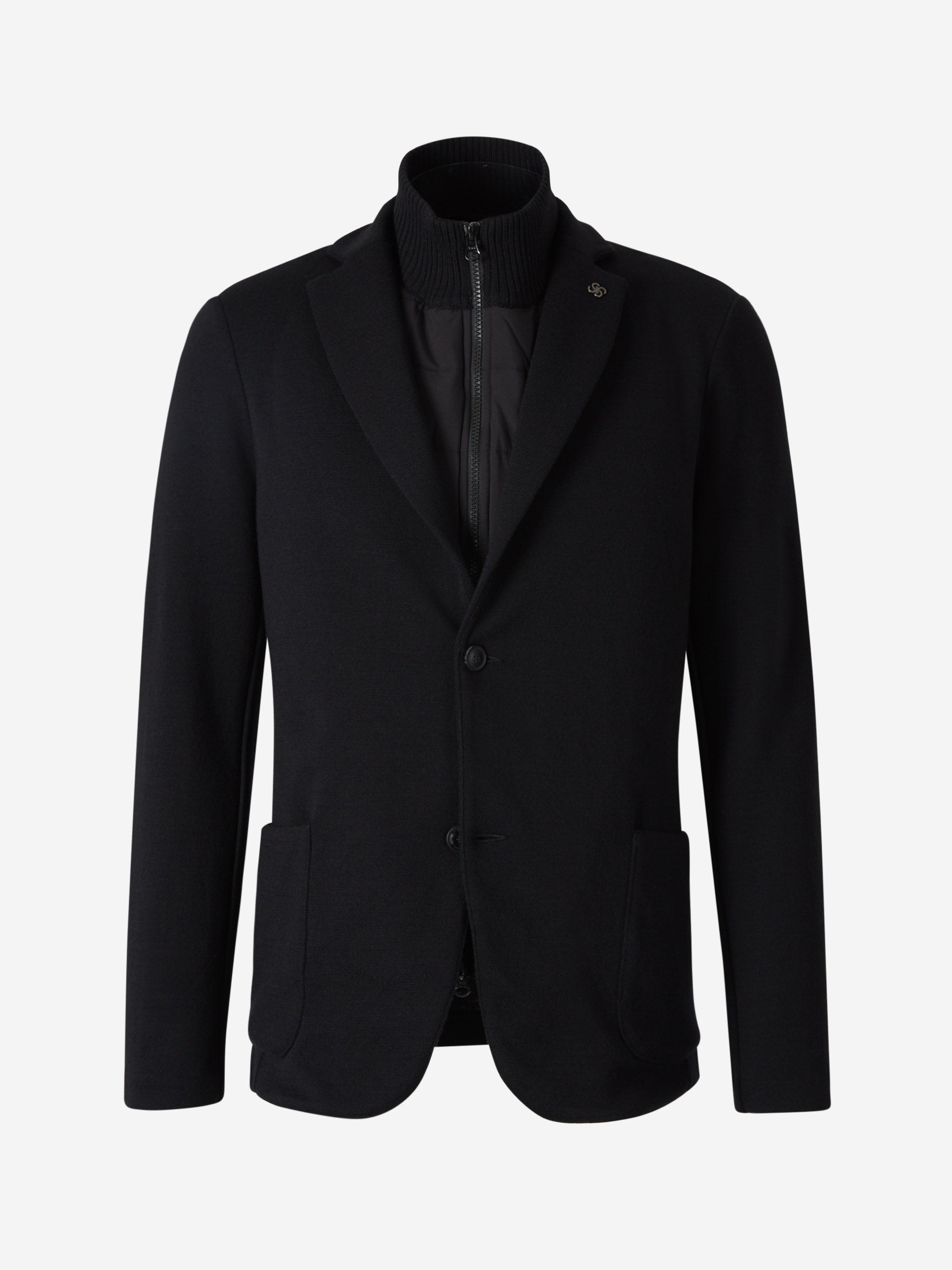 Outlet online Gran Sasso Hombre Chaqueta Punto Rainwool color Negro sku 302-003396 01 - Foto 1