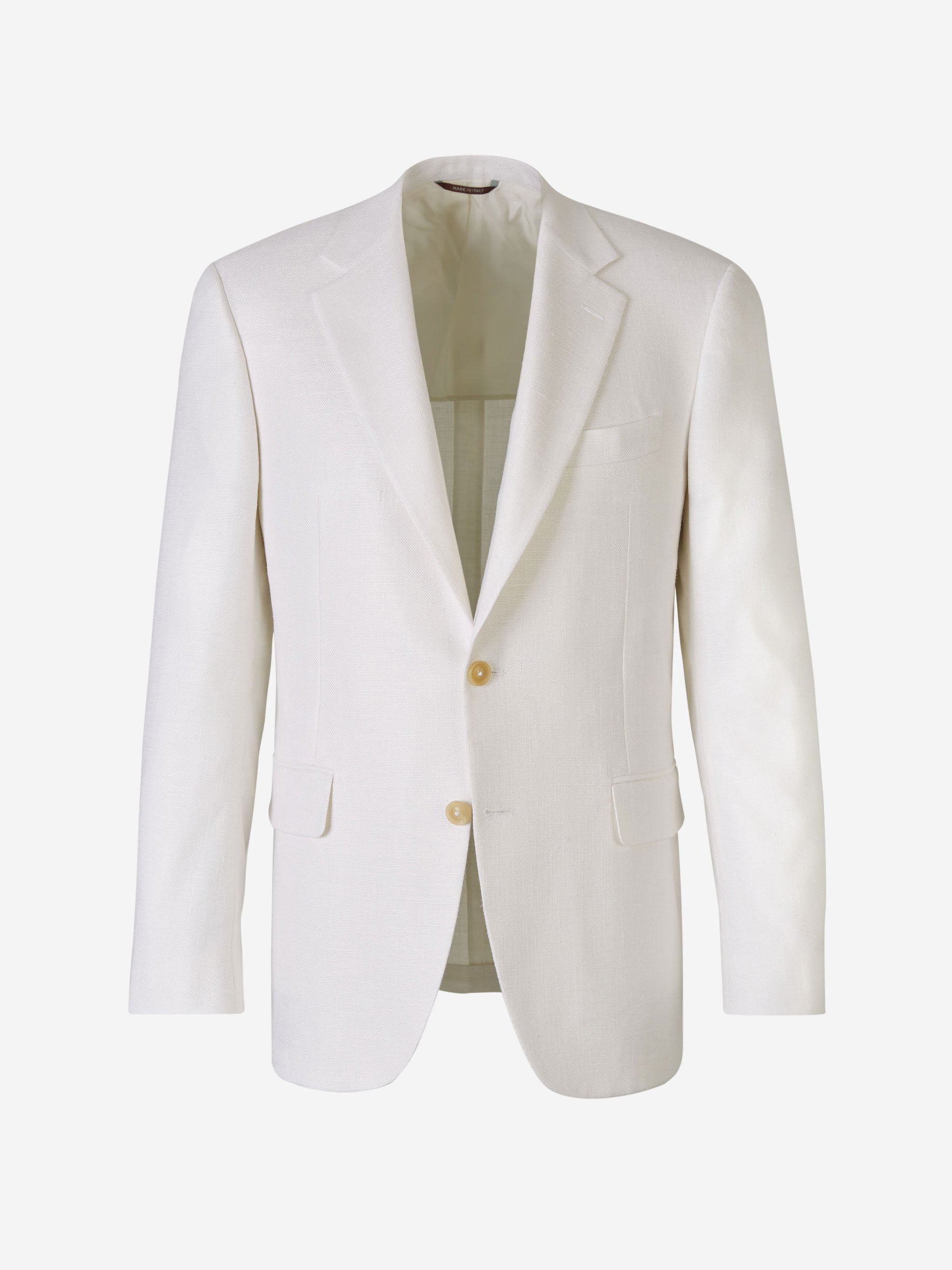 Canali Hombre Barcelona Americana Texturizada Seda color Marfil sku 302-003457 01 - Foto 1