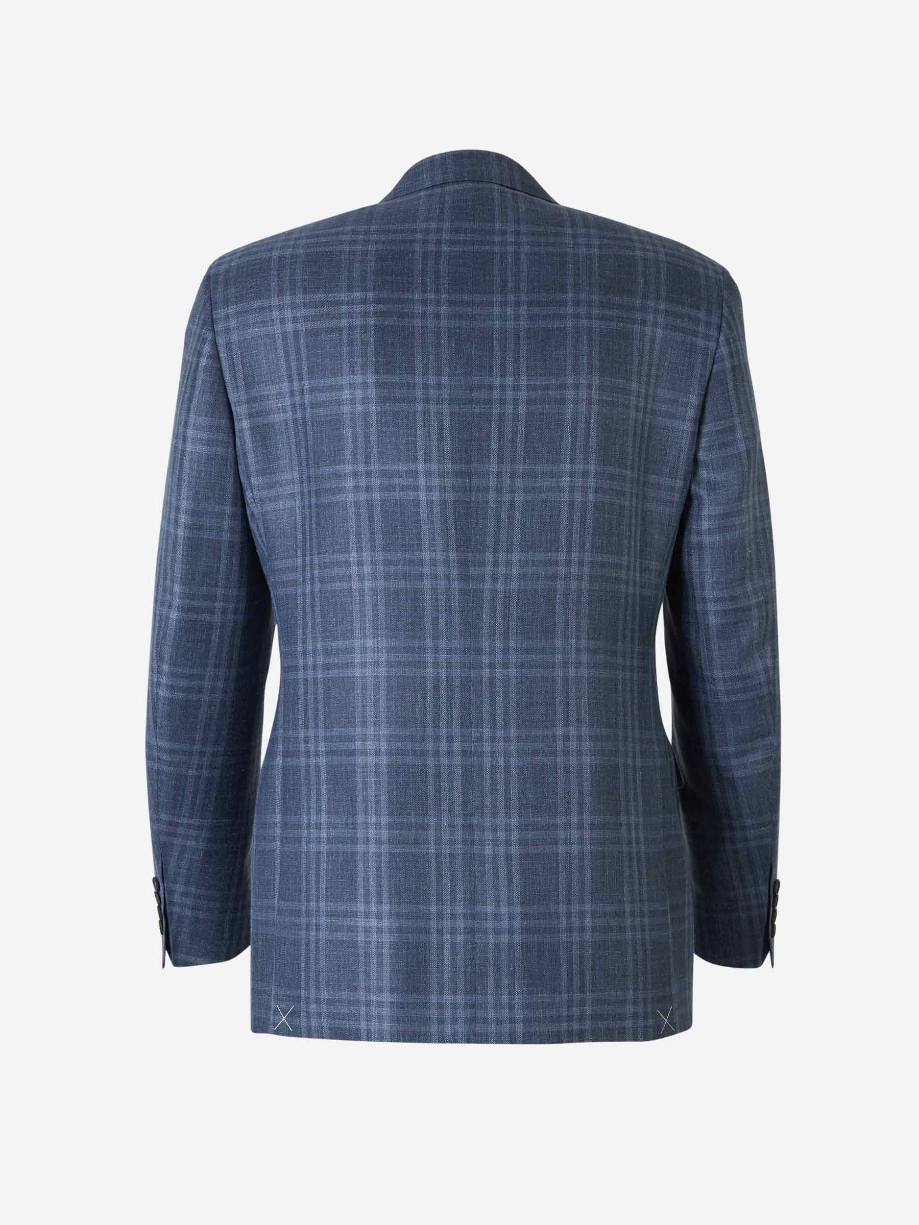 Outlet online Canali Hombre Americana Motivo Cuadros color Azul Marino sku 302-003460 01 - Foto 2