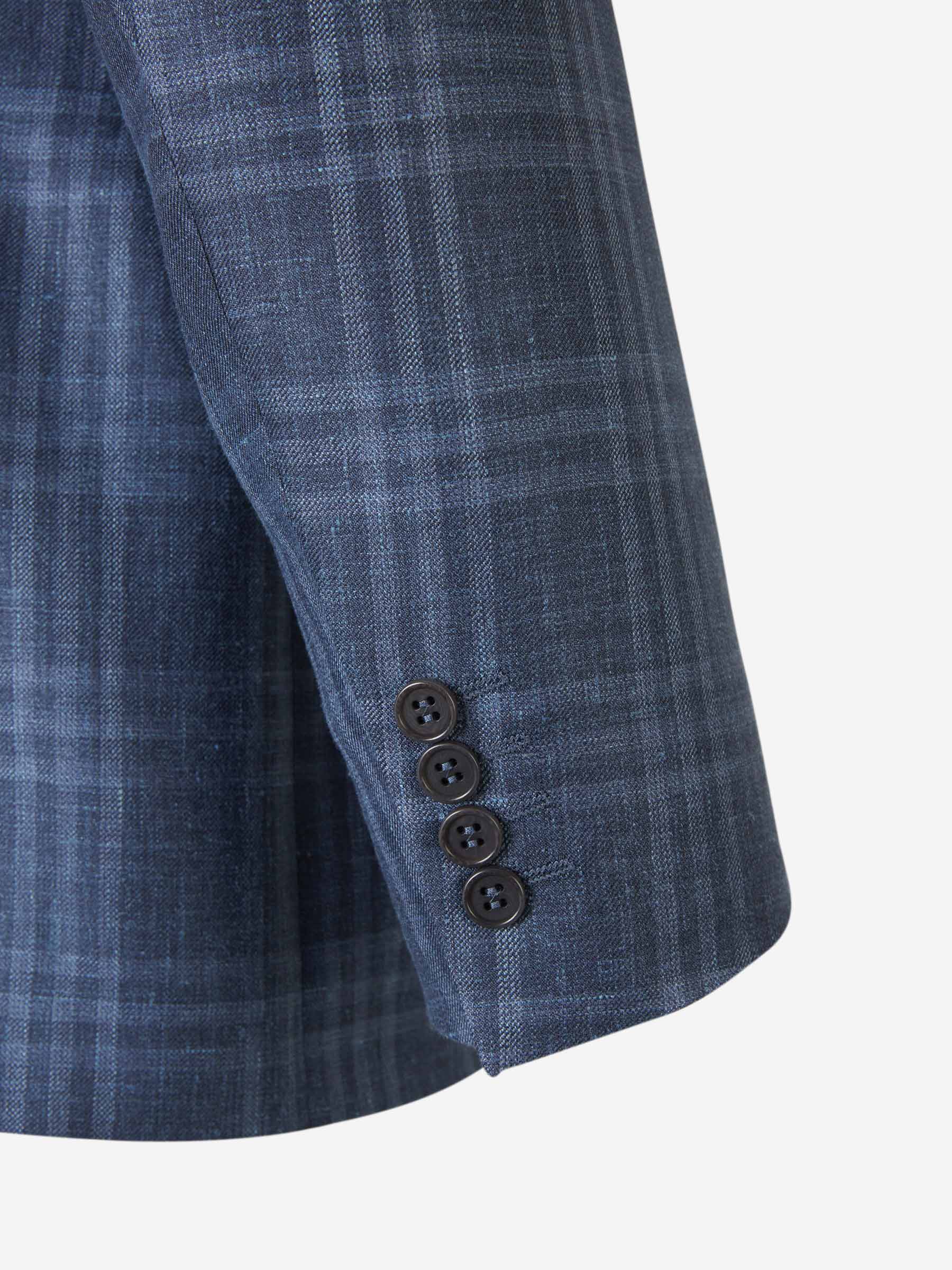 Outlet online Canali Hombre Americana Motivo Cuadros color Azul Marino sku 302-003460 01 - Foto 3