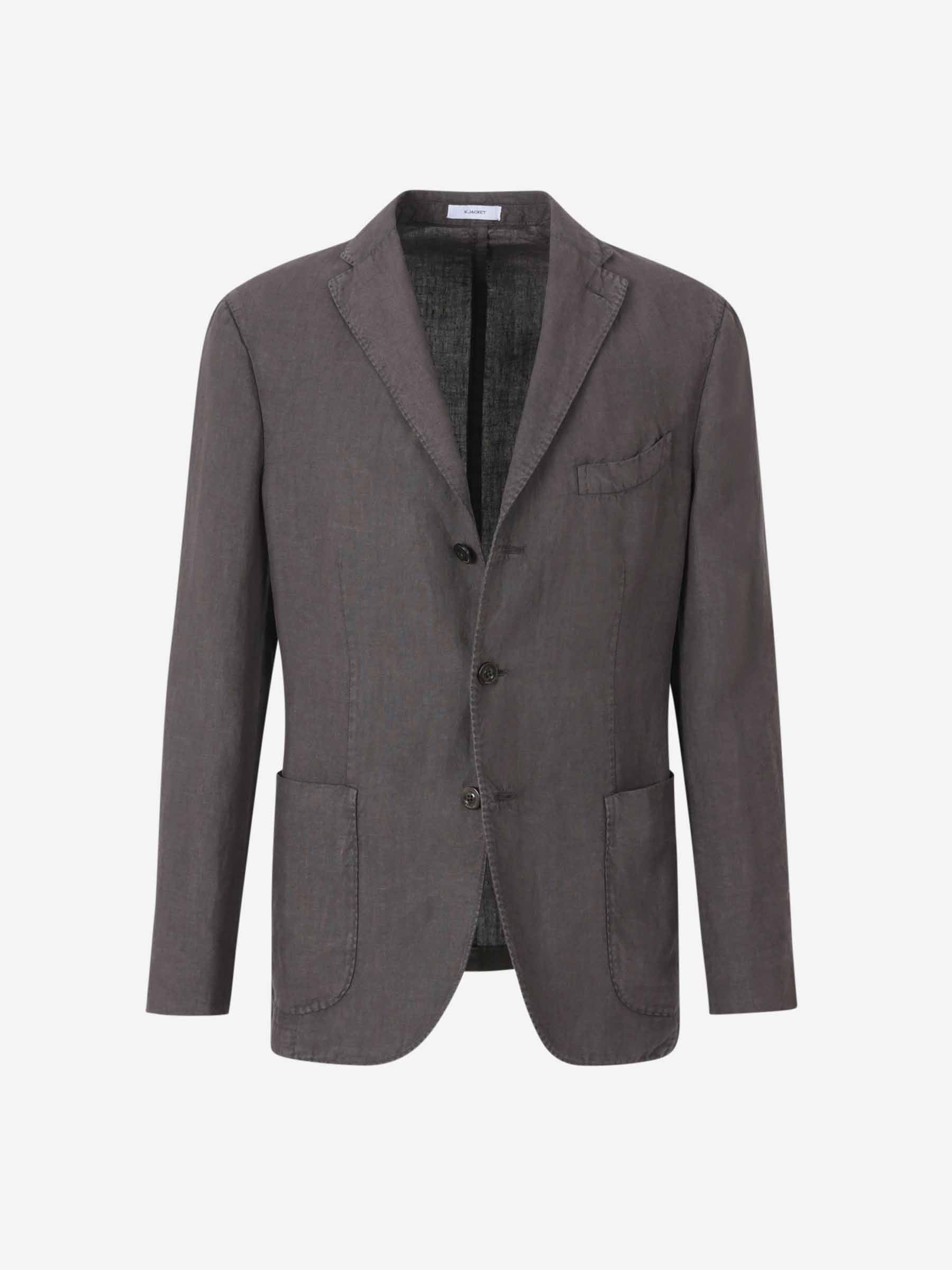 Boglioli Hombre Barcelona Americana Recta Lino color Marrón sku 302-003535 01 - Foto 1