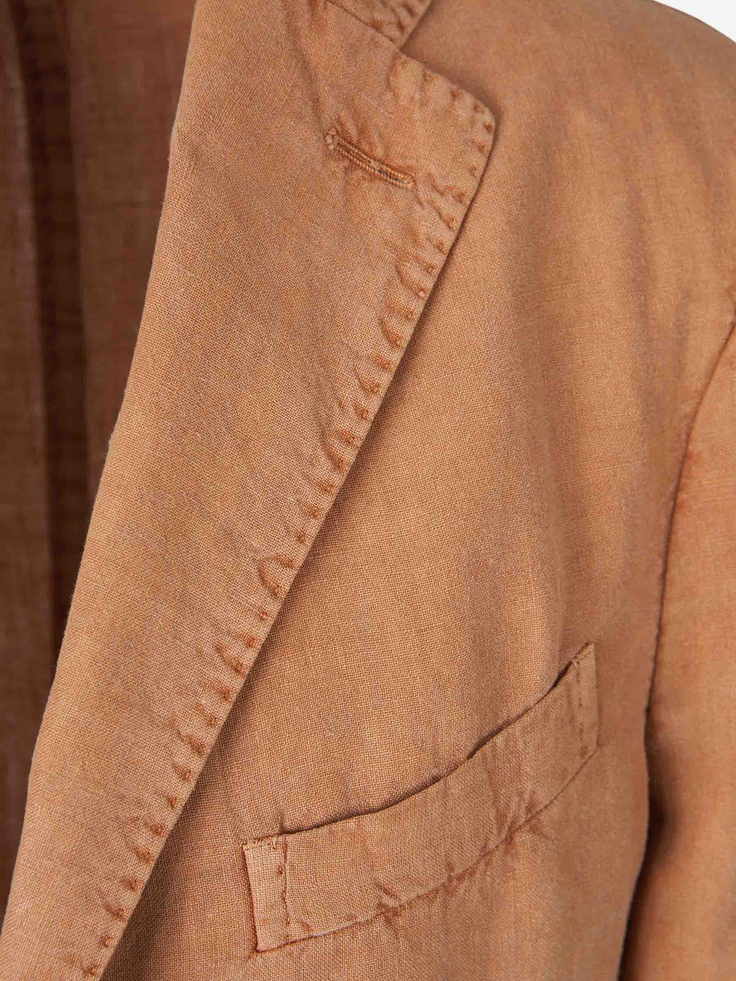 Boglioli Hombre Barcelona Americana Lisa Lino color Naranja Claro sku 302-003536 01 - Foto 3