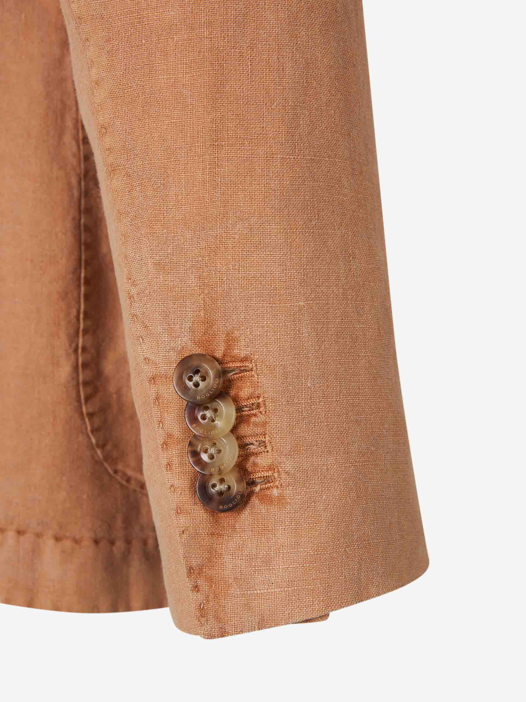 Boglioli Hombre Barcelona Americana Lisa Lino color Naranja Claro sku 302-003536 01 - Foto 5