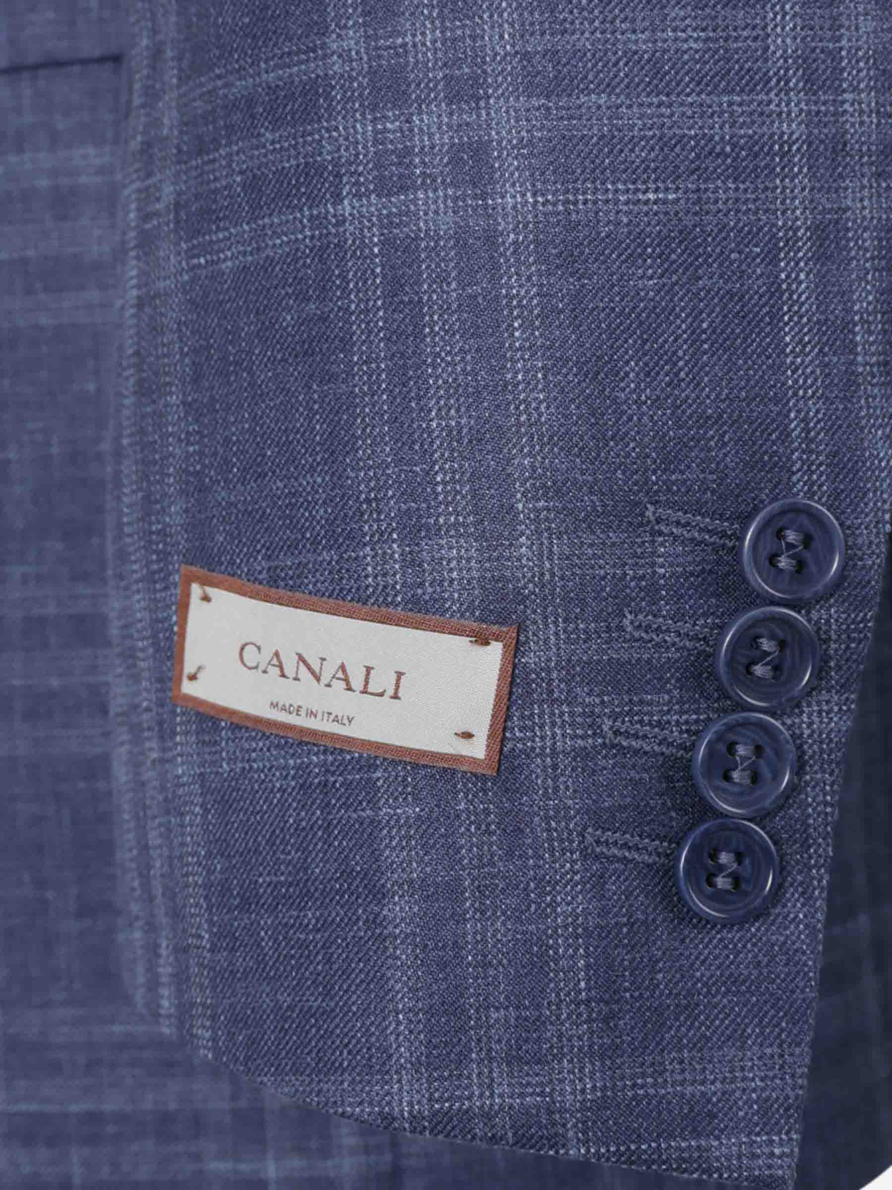 Canali Hombre Barcelona Americana Lana Cuadros color Azul Cobalto sku 302-003547 01 - Foto 3