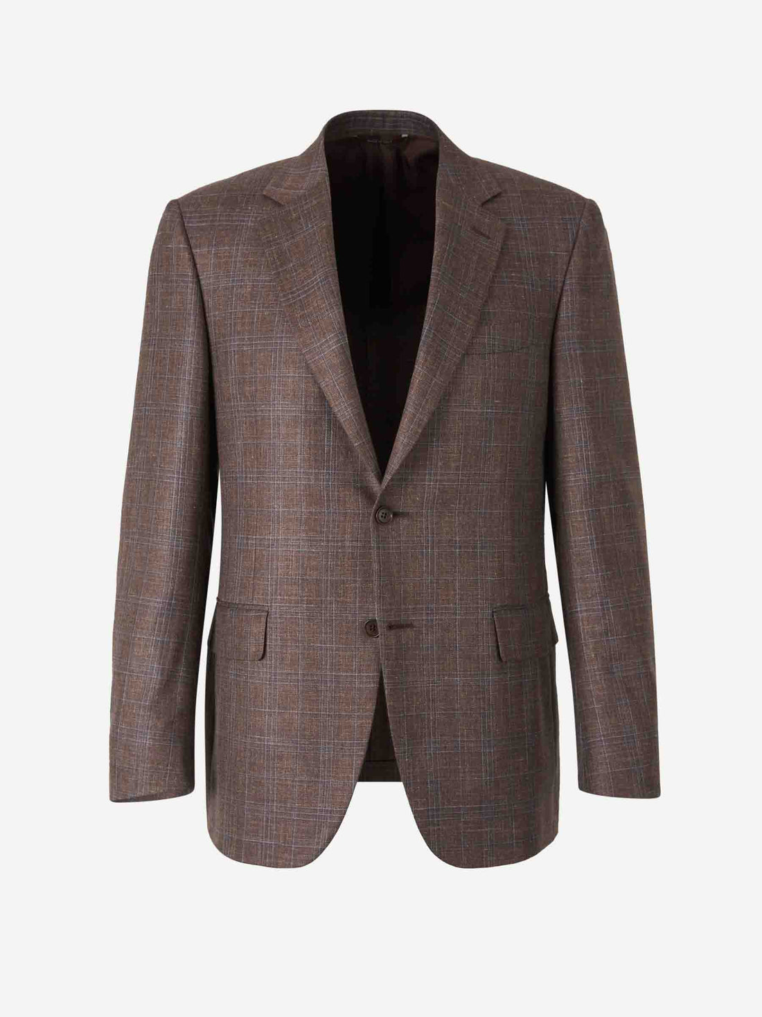 Canali Hombre Barcelona Americana Cuadros Lana color Marrón Oscuro sku 302-003550 01 - Foto 1