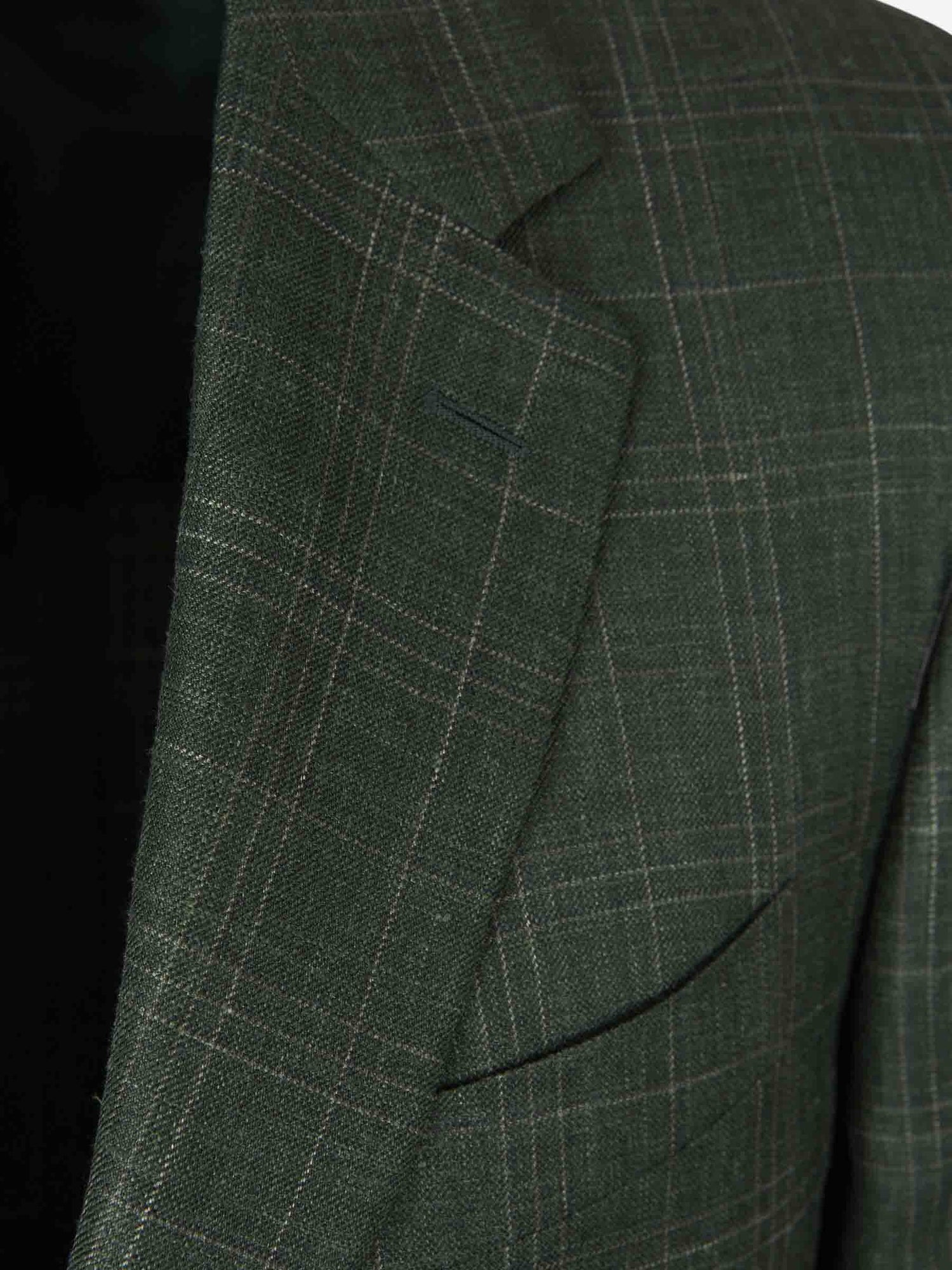 Canali Hombre Barcelona Americana Cuadro Fino color Verde Oscuro sku 302-003552 01 - Foto 3