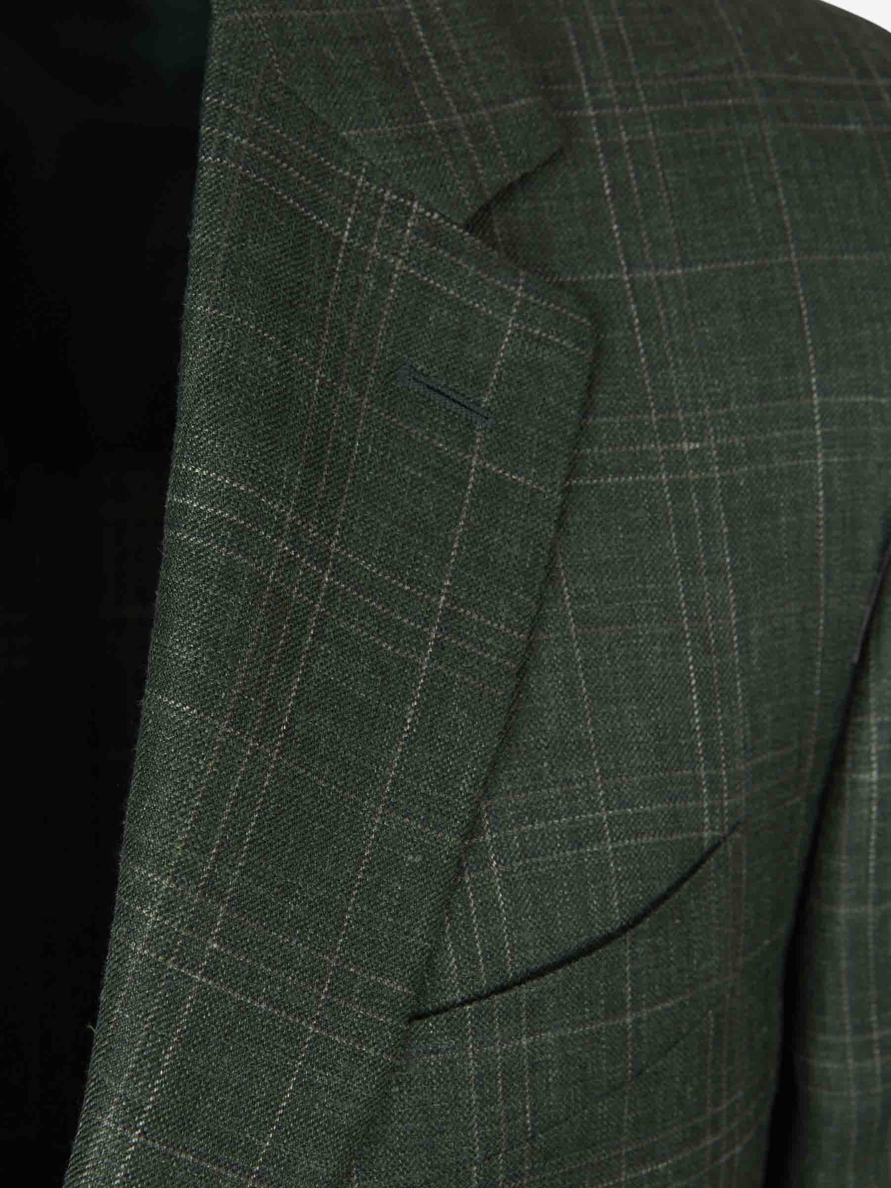 Outlet online Canali Hombre Americana Cuadro Fino color Verde Oscuro sku 302-003552 01 - Foto 3