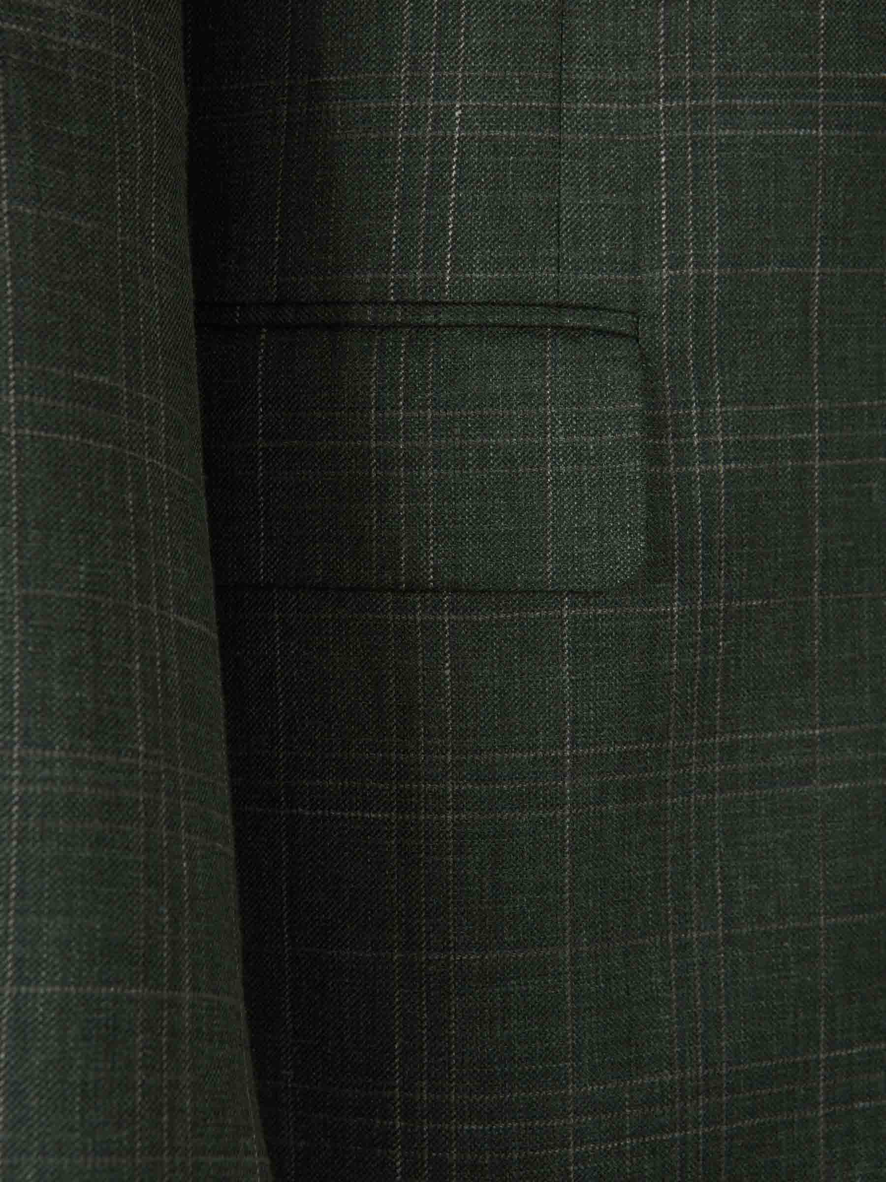 Outlet online Canali Hombre Americana Cuadro Fino color Verde Oscuro sku 302-003552 01 - Foto 4