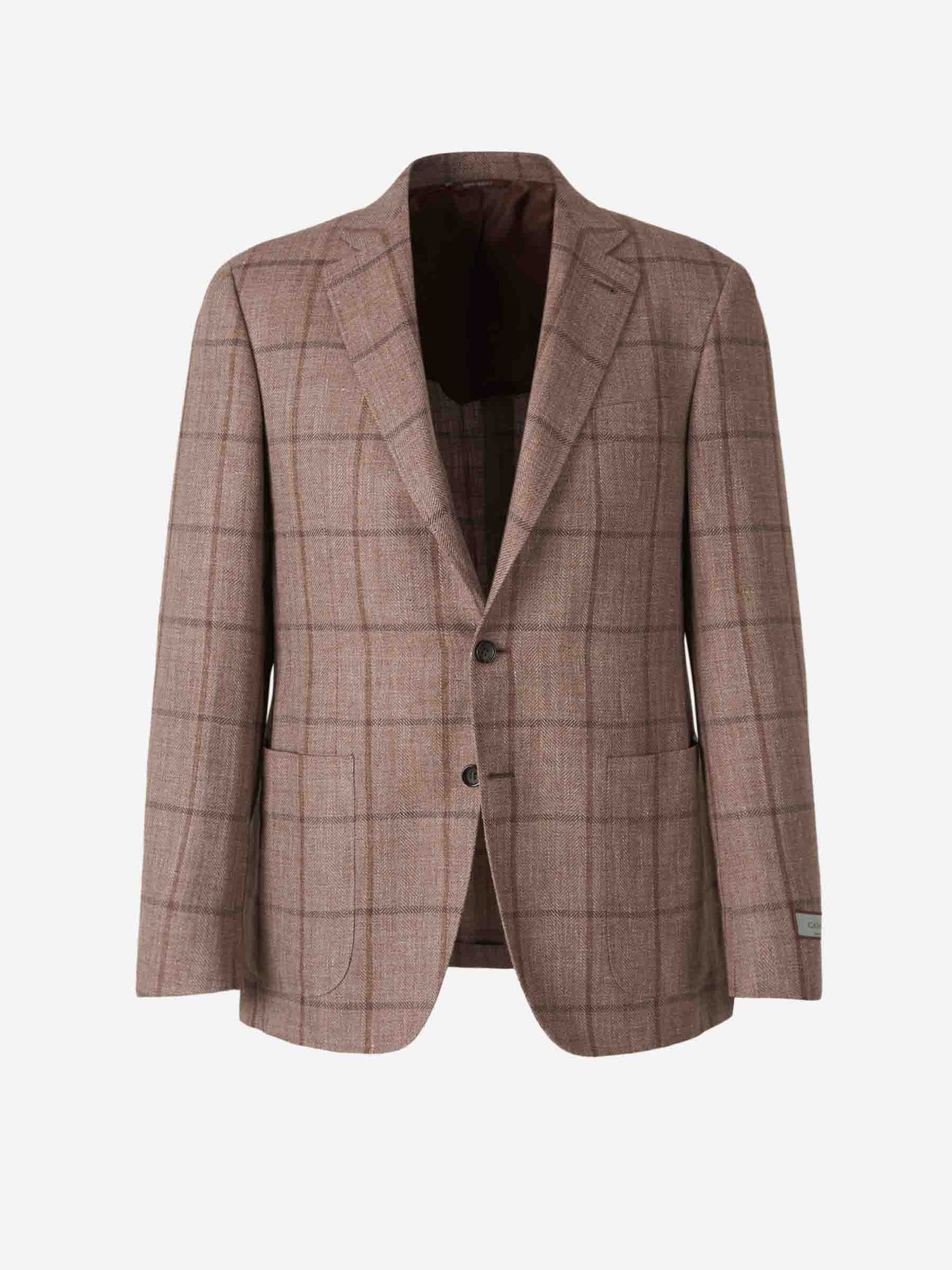 Canali Hombre Barcelona Americana Cuadros Lino color Marrón sku 302-003554 01 - Foto 1