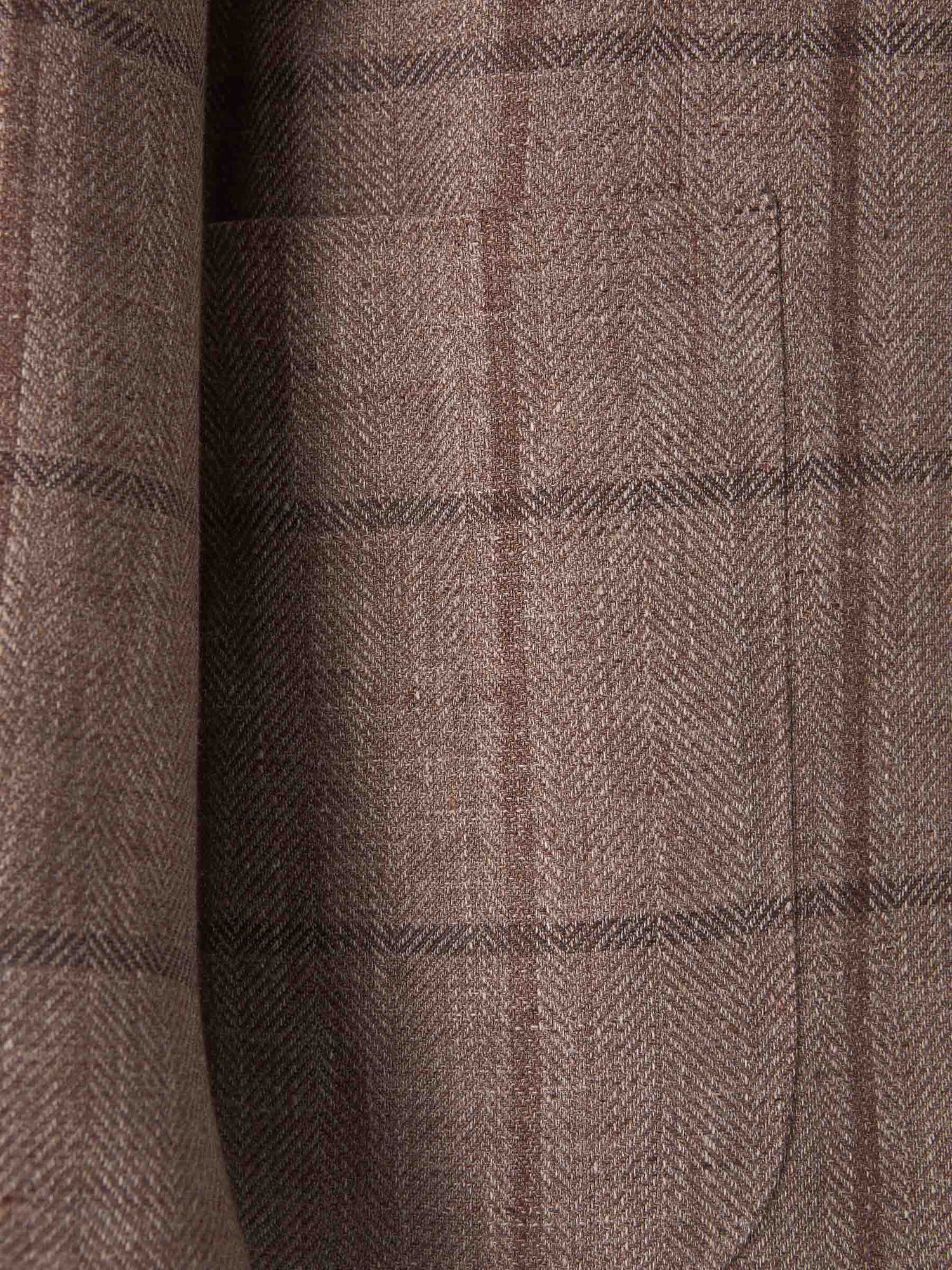 Canali Hombre Barcelona Americana Cuadros Lino color Marrón sku 302-003554 01 - Foto 4