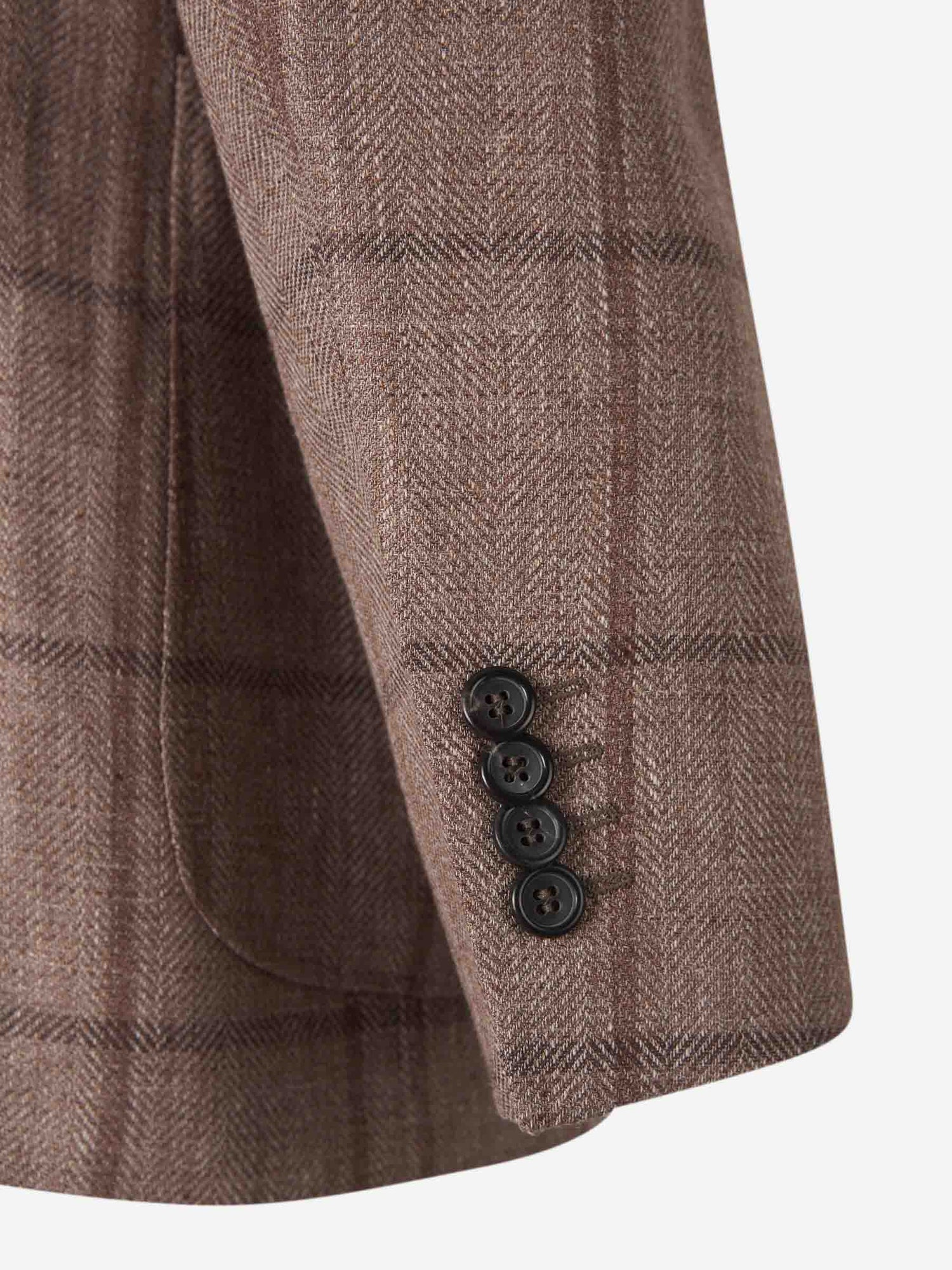 Canali Hombre Barcelona Americana Cuadros Lino color Marrón sku 302-003554 01 - Foto 5