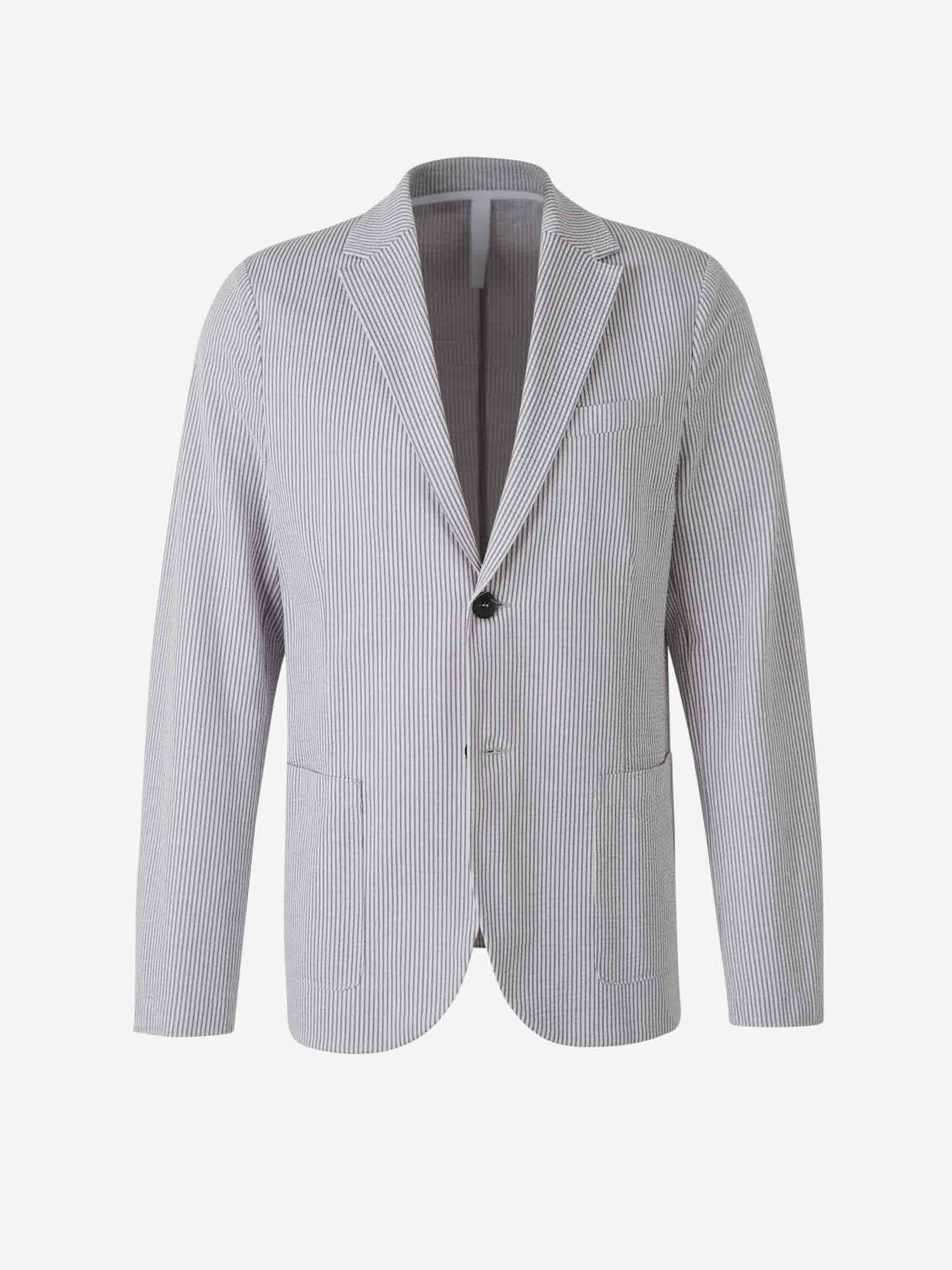 Harris Wharf Hombre Barcelona Americana Texturizada Algodón color Gris Piedra sku 302-003569 01 - Foto 1