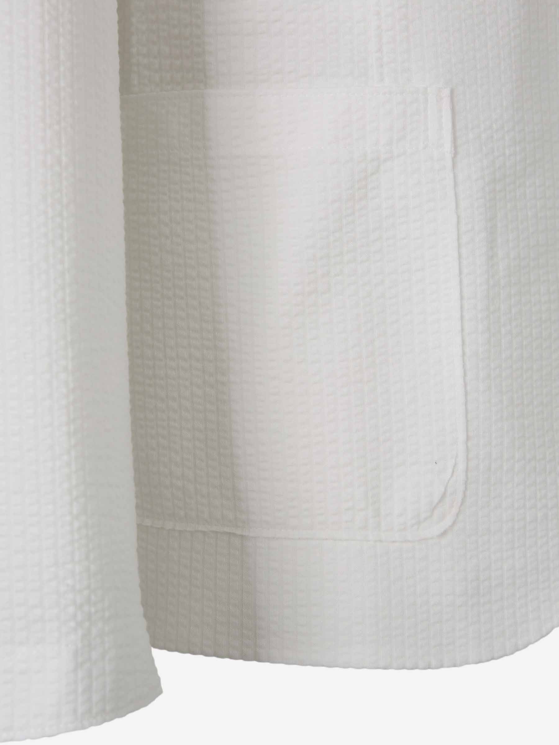 Harris Wharf Hombre Barcelona Americana Texturizada Algodón color Blanco sku 302-003569 02 - Foto 4