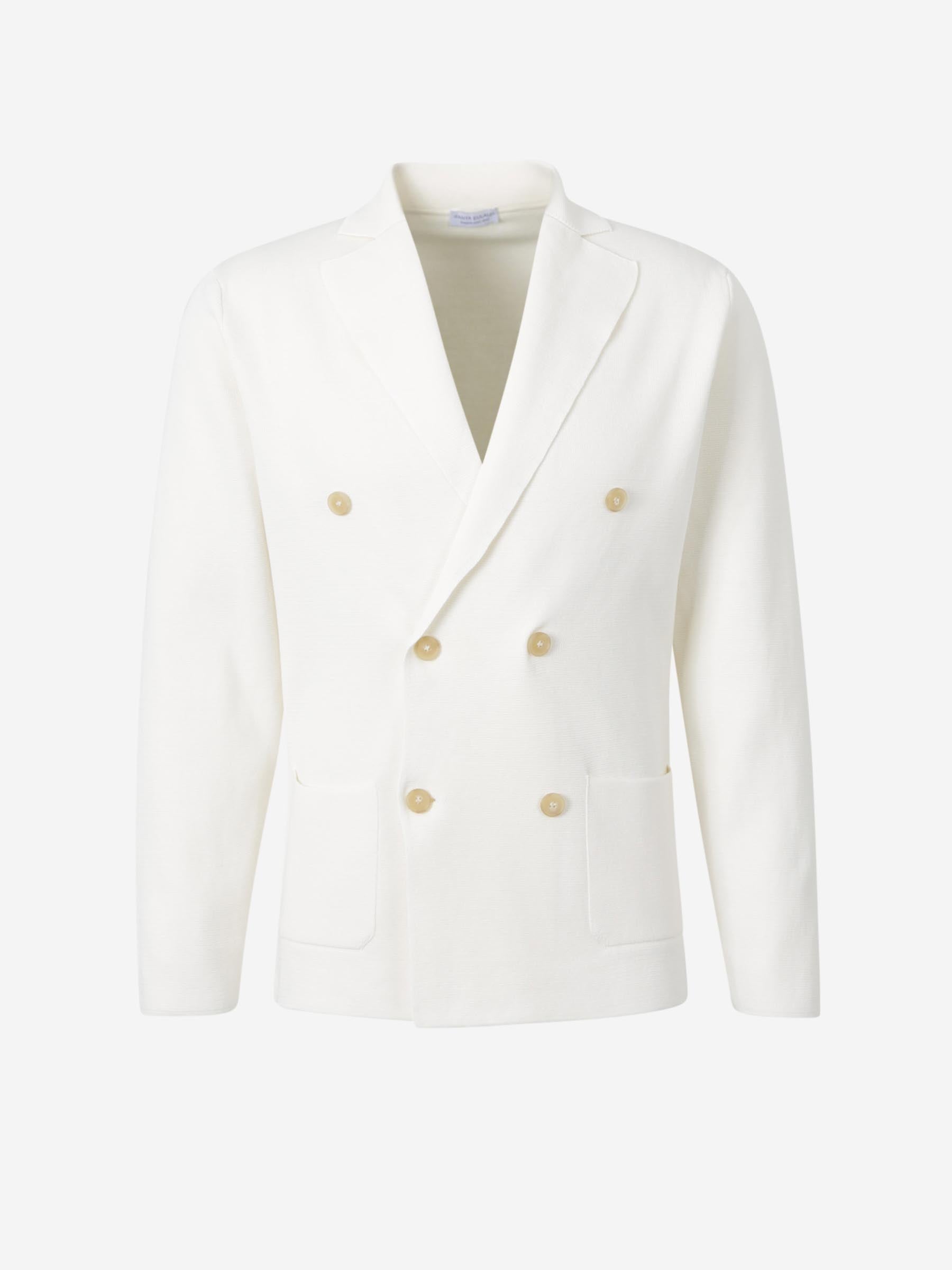 Outlet online Santa Eulalia Hombre Americana Tricot Cruzada color Blanco sku 302-003579 01 - Foto 1