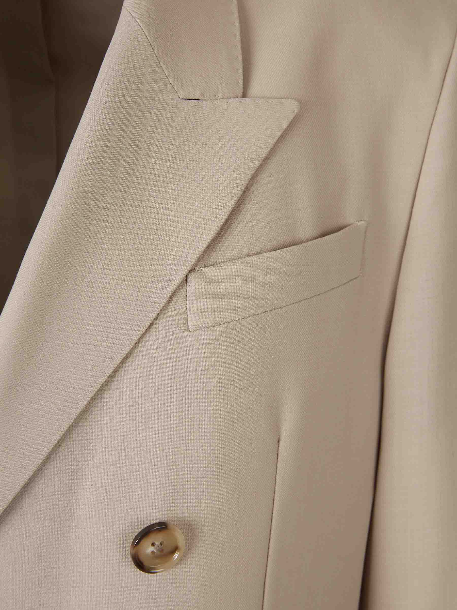 Outlet online Ami Paris Hombre Americana Cruzada Lana color Beige sku 302-003601 01 - Foto 3