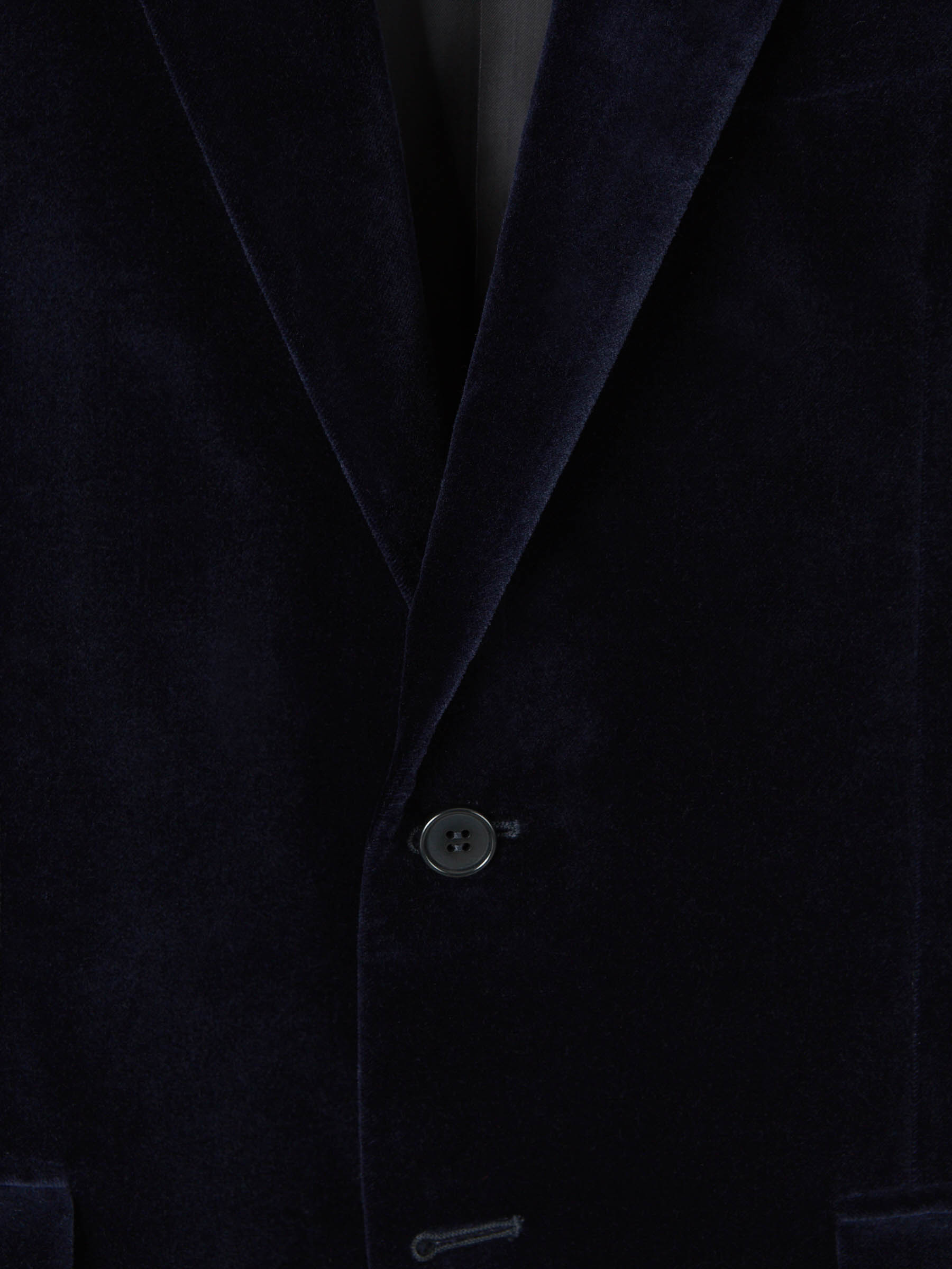 Outlet online Canali Hombre Americana Terciopelo color Azul Marino sku 302-003642 01 - Foto 3