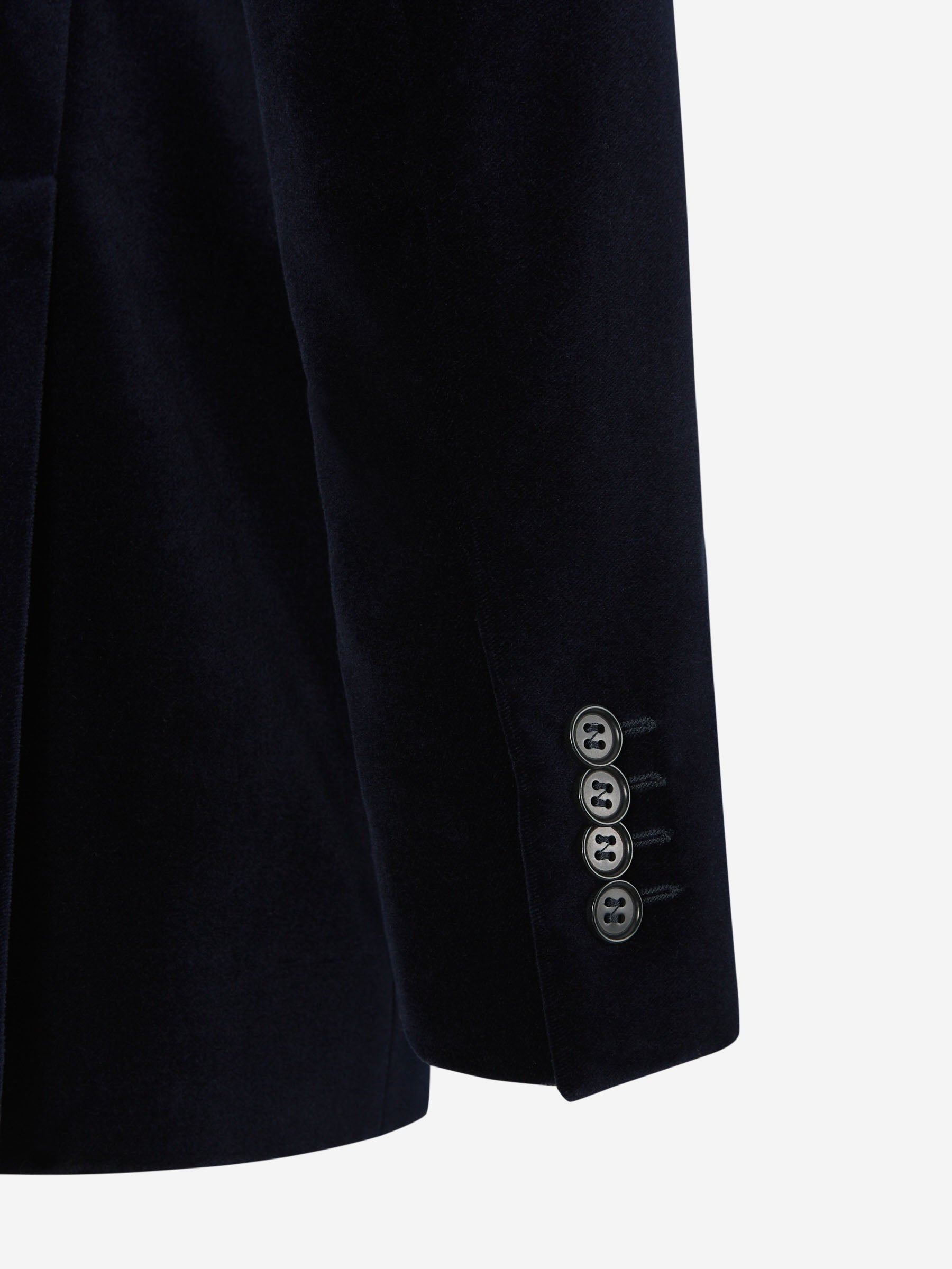 Outlet online Canali Hombre Americana Terciopelo color Azul Marino sku 302-003642 01 - Foto 5